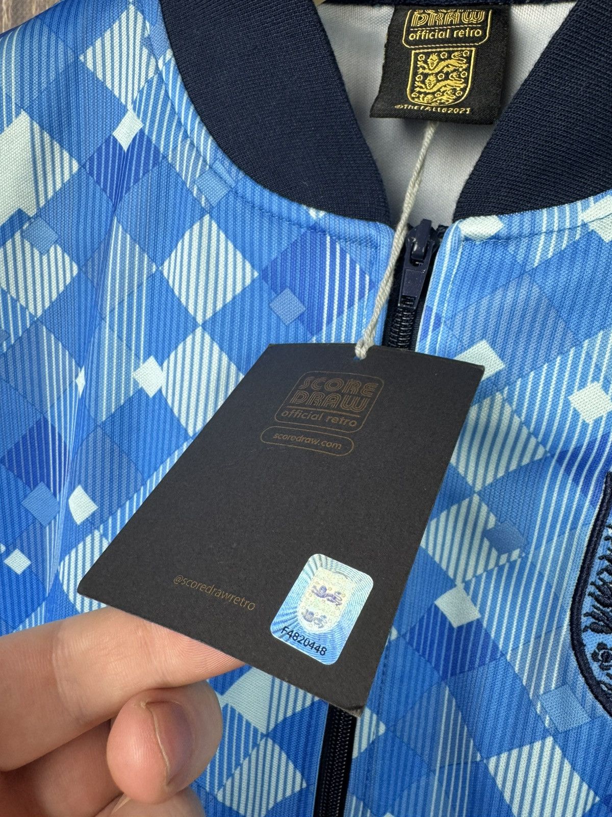 Japanese Brand Score Draw England 1990 Empire Third Track Jacket Size XL Size US XL / EU 56 / 4 - 14 Thumbnail