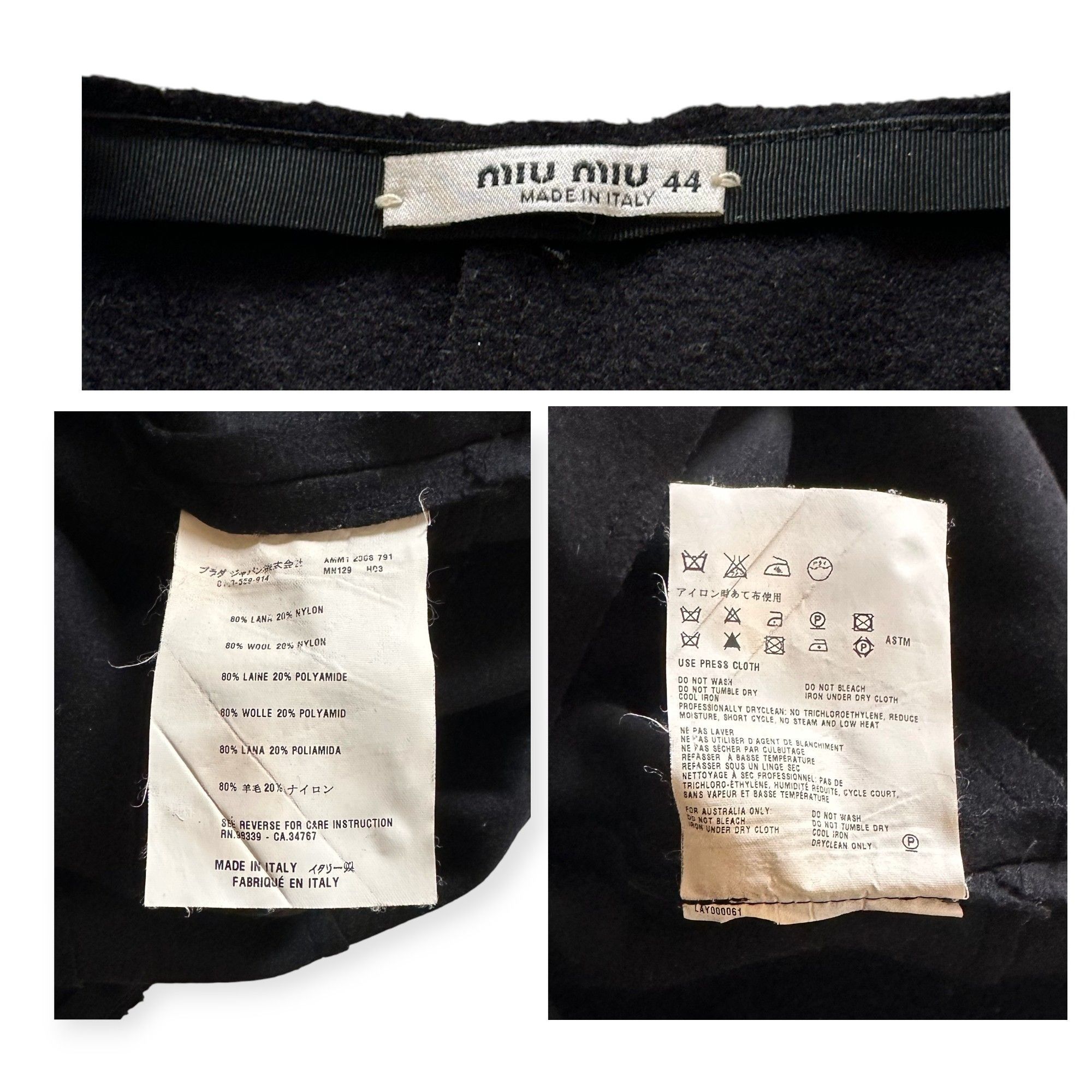 Miu Miu Miu Miu FW06 Felt Wool Skirt IT44 Size 30" / US 8 / IT 44 - 3 Thumbnail