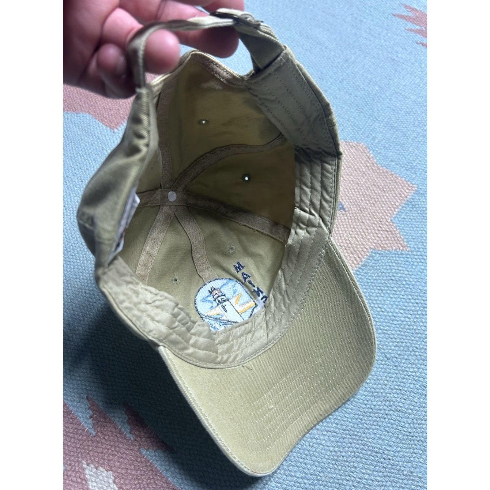 Vintage VINTAGE Unbranded Baseball Cap Strapback Hat Bar Harbor Maine Lighthouse Embroidered Beige Tan Adjustable Mens Size ONE SIZE - 7 Thumbnail