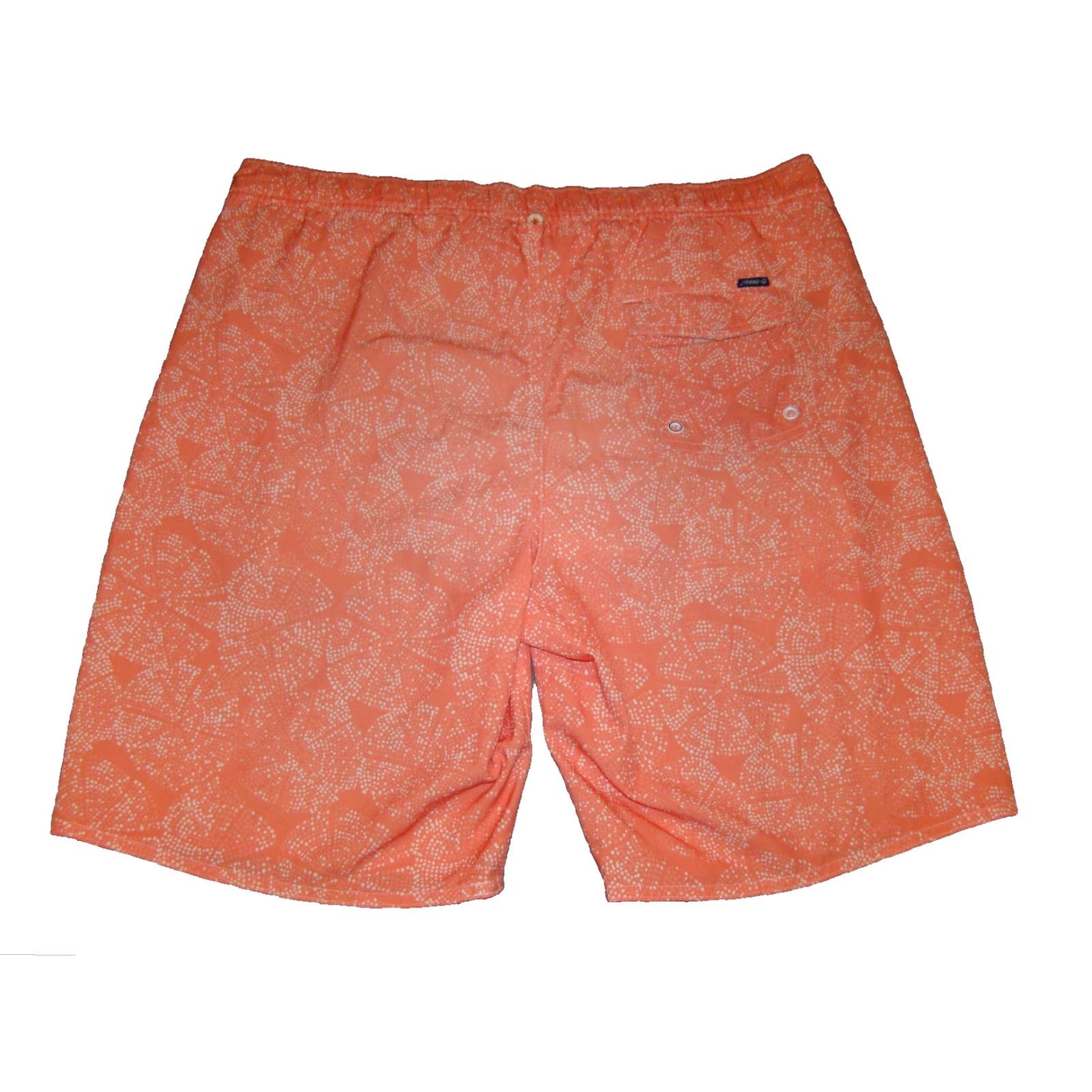 johnnie-O Johnnie-O Mens Surf Shorts Trunks Board Swim Half Elastic Drawstring M Orange White Geometric 90s? Wait 90s not in original. Remove. Size US 31 - 6 Thumbnail