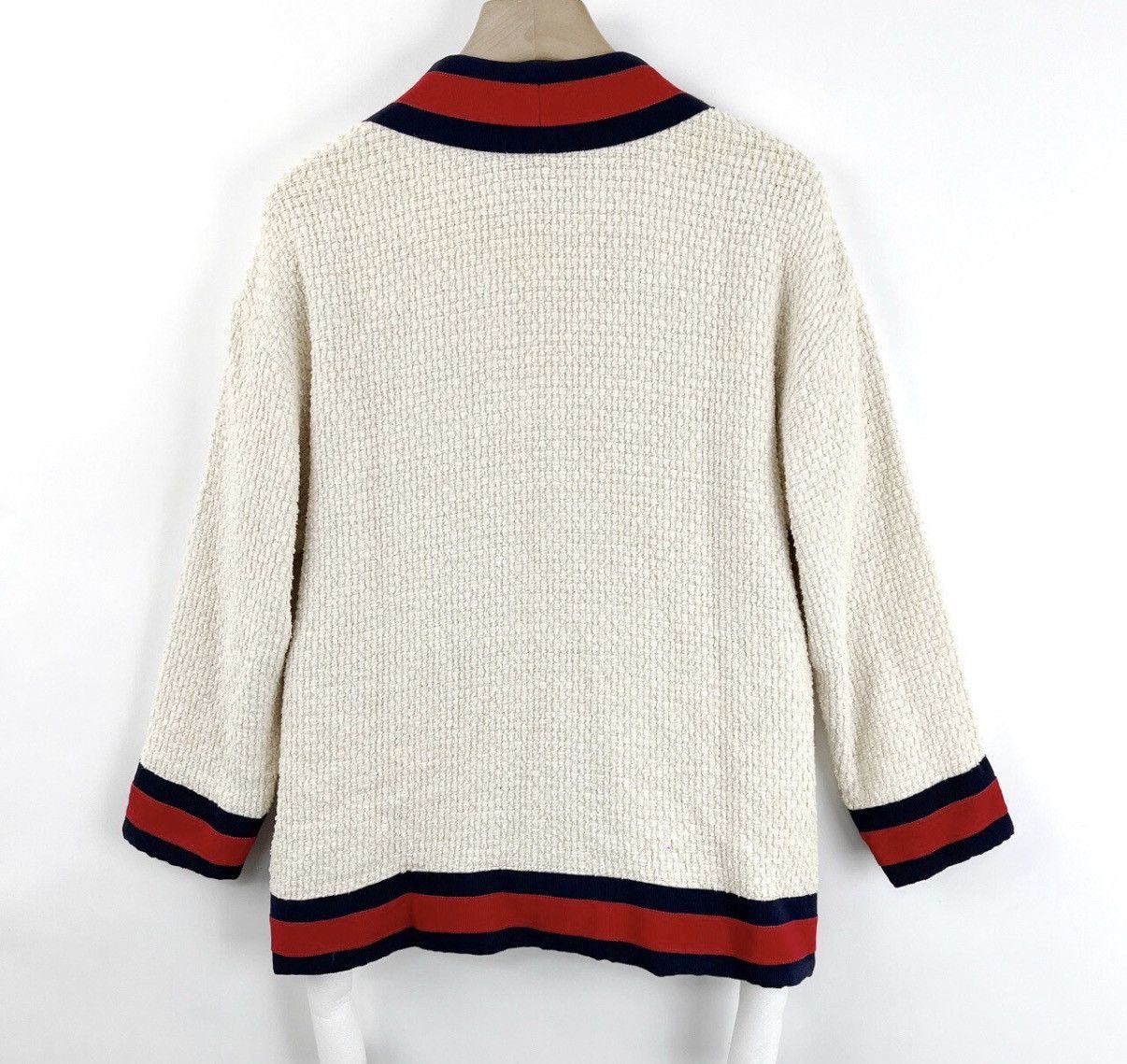 Gucci Gucci/Red and Blue Striped Pearl Button Cardigan K12 Size XS / US 0-2 / IT 36-38 - 2 Thumbnail