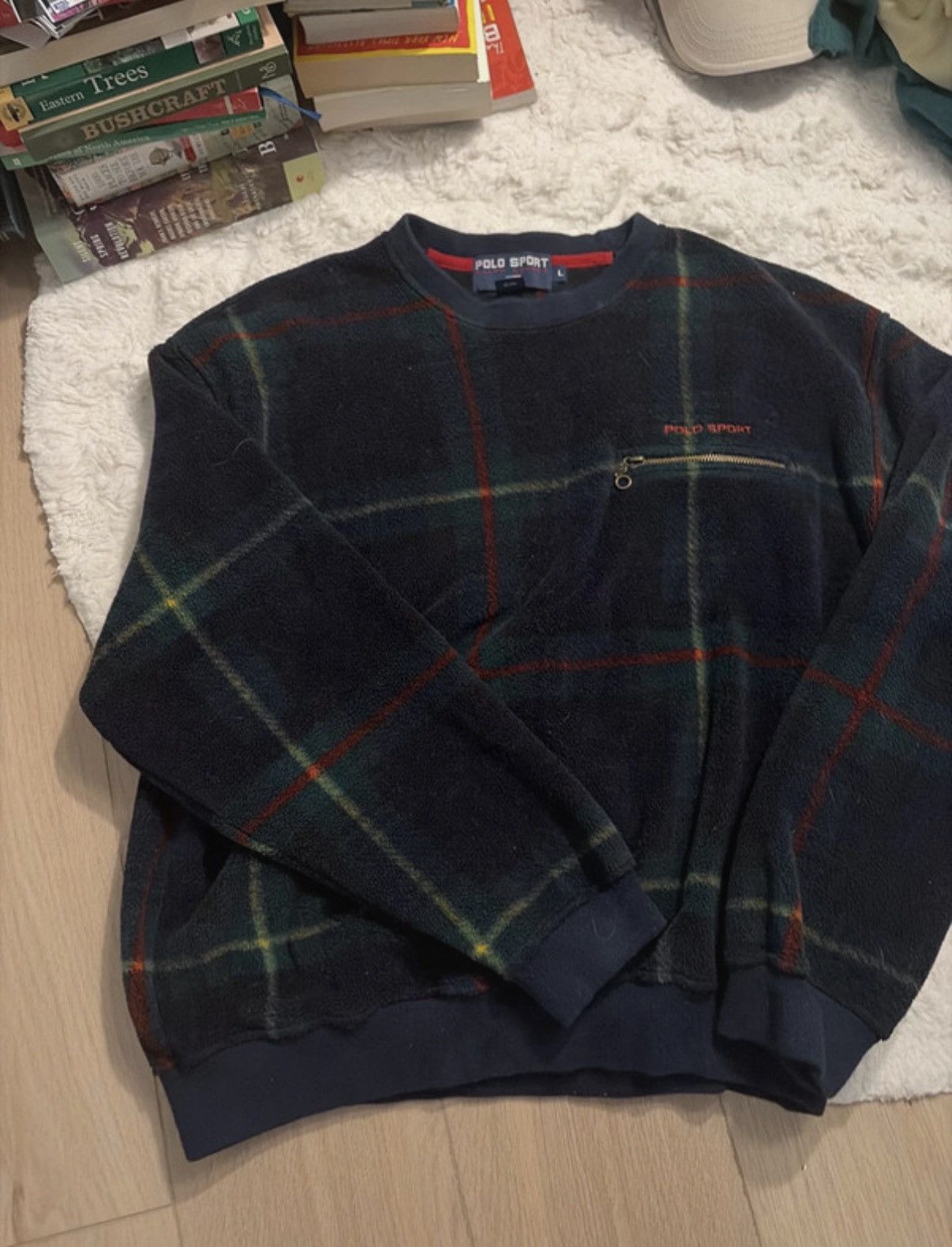 Polo Ralph Lauren Vintage POLO Sport Ralph Lauren Plaid Sweater Size US L / EU 52-54 / 3 - 1 Thumbnail