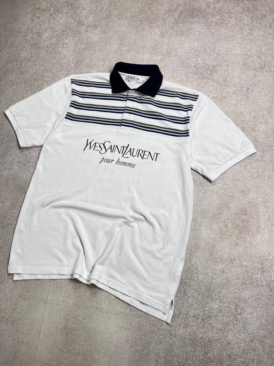 Other Vintage YSL Yves Saint Lauren Big Logo Polo Shirt M Size US M / EU 48-50 / 2 - 2 Thumbnail