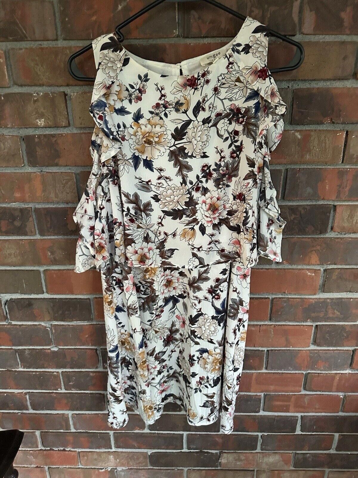 Designer womens umgee dresses large Cold Shoulder Floral Size L / US 10 / IT 46 - 1 Thumbnail