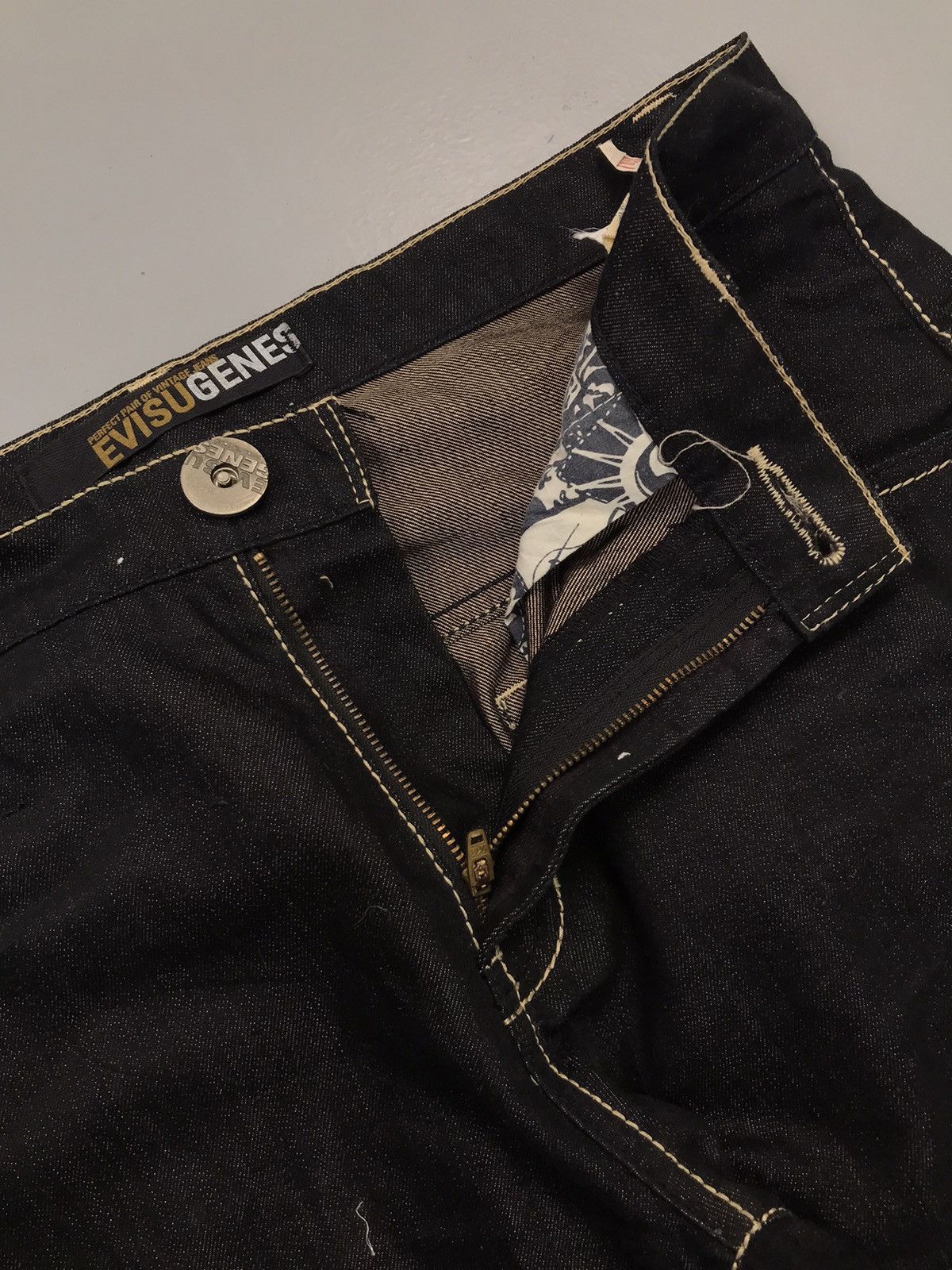 Japanese Brand Vintage Evisu inspired seagull buckle belt jort Size US 35 - 4 Thumbnail