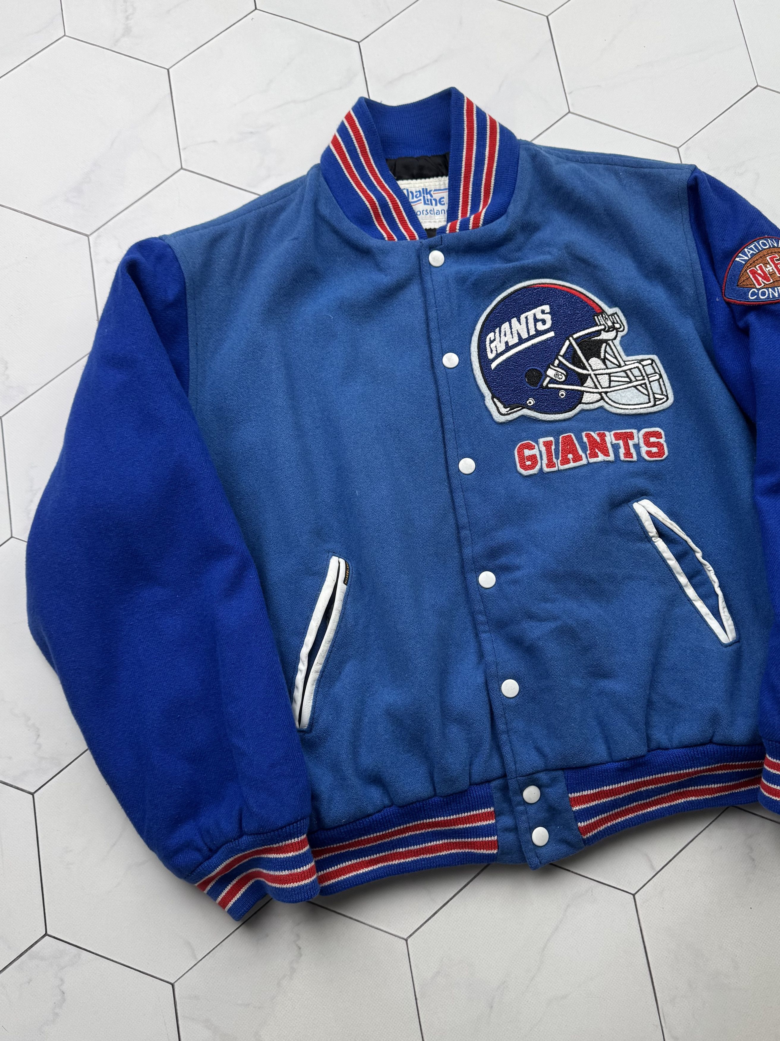 American Giant New York Giants Vintage Bomber Jacket (B213) Size US XL / EU 56 / 4 - 2 Thumbnail