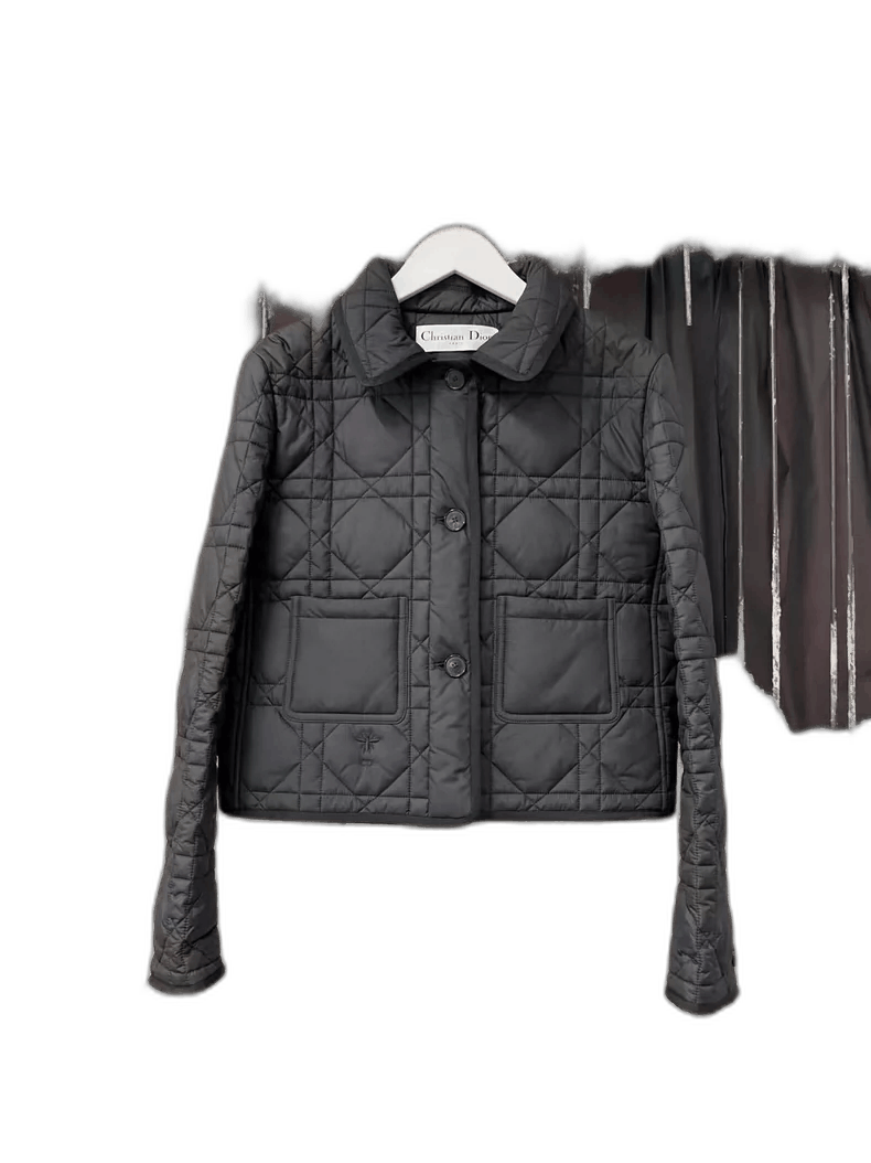 Dior Dior Quilted Cotton Jacket in Black-2505 Size US XXS / EU 40 - 1 Thumbnail