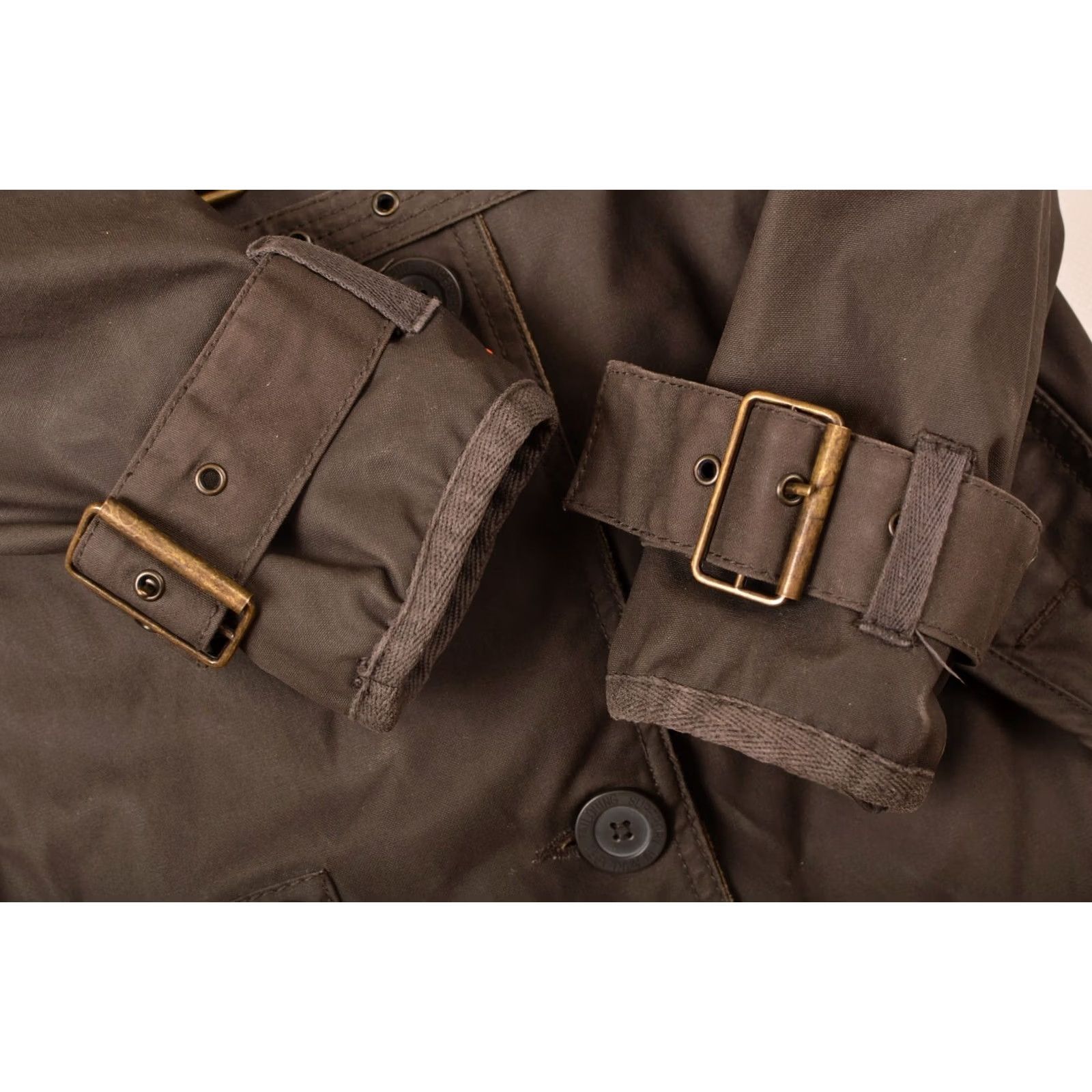 Superdry VINTAGE Superdry Safari Mac Womens Wax Coat Jacket L Brown Trench Coat Cotton Coat Womens L Brown Size L / US 10 / IT 46 - 5 Thumbnail