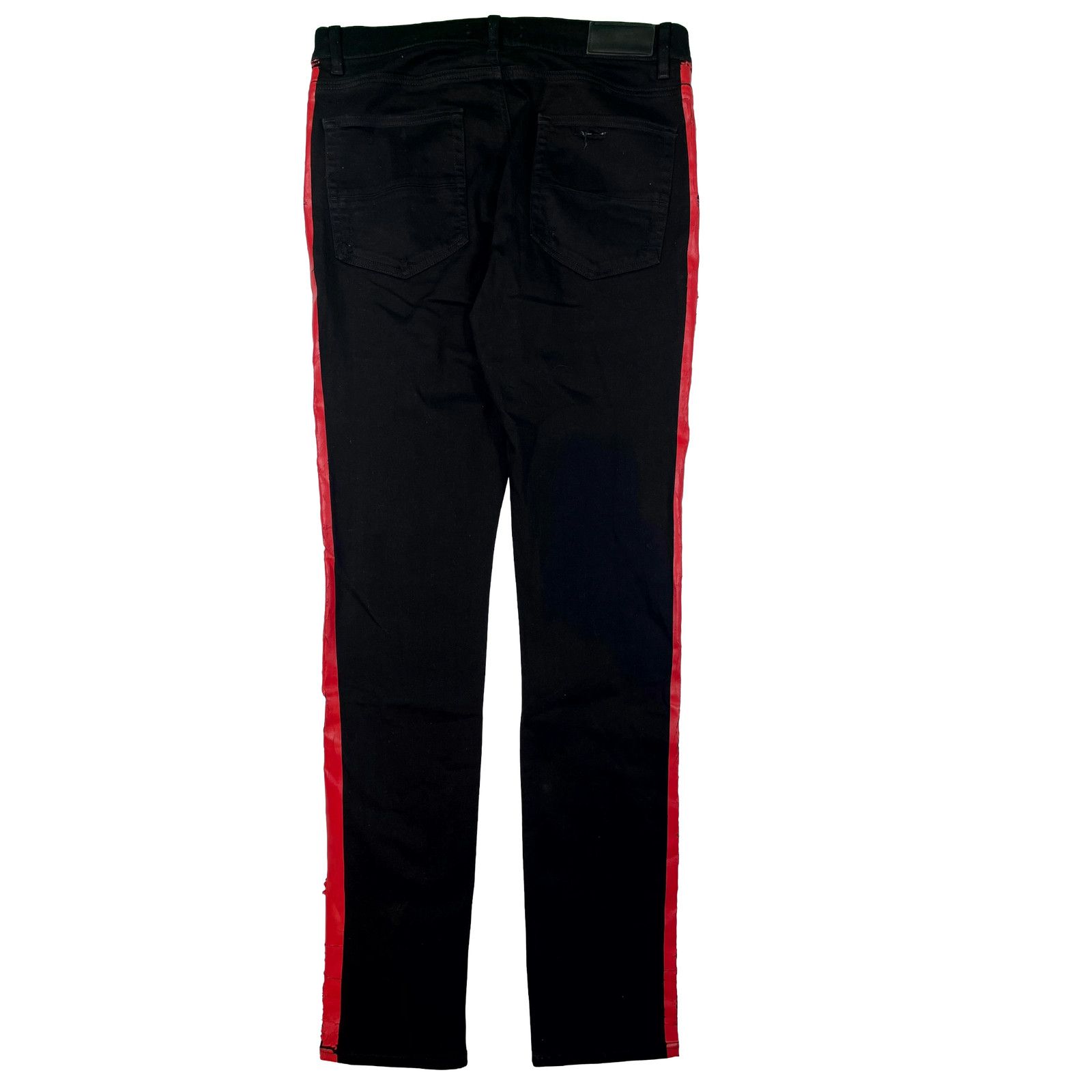 Amiri Amiri Black & Red Stripe Jeans Size US 34 / EU 50 - 2 Thumbnail