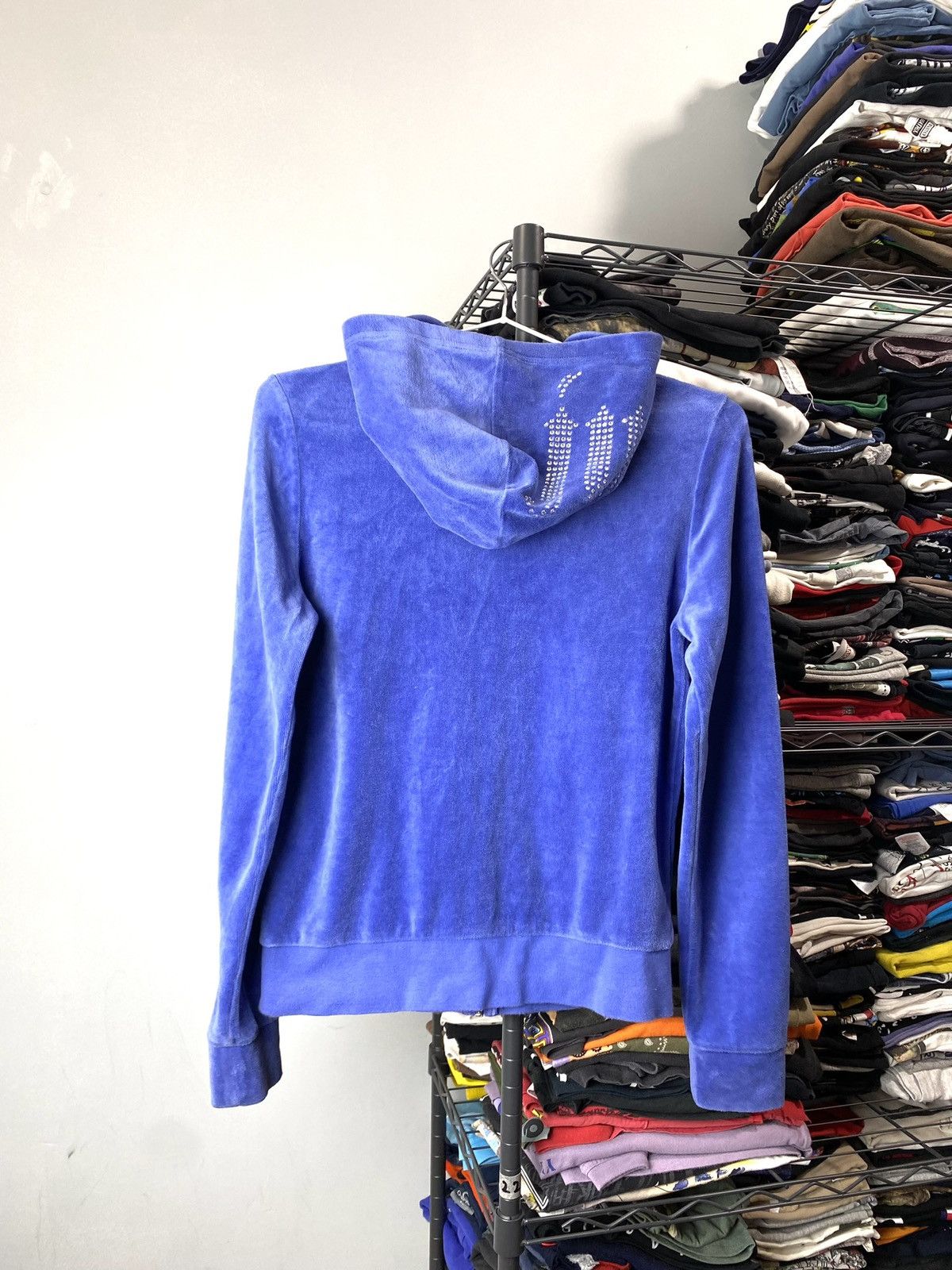 Juicy Couture Vintage Juicy Couture Velour Hoodie Rhinestones Y2K Size S / US 4 / IT 40 - 2 Thumbnail