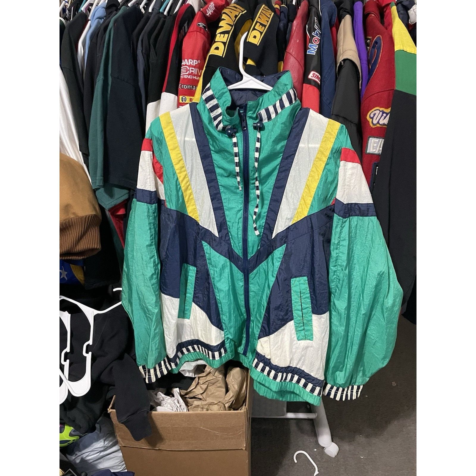 Joan Rivers Size M- VTG River Edge jacket 80s 90s Windbreaker Multicolor Size US M / EU 48-50 / 2 - 1 Thumbnail