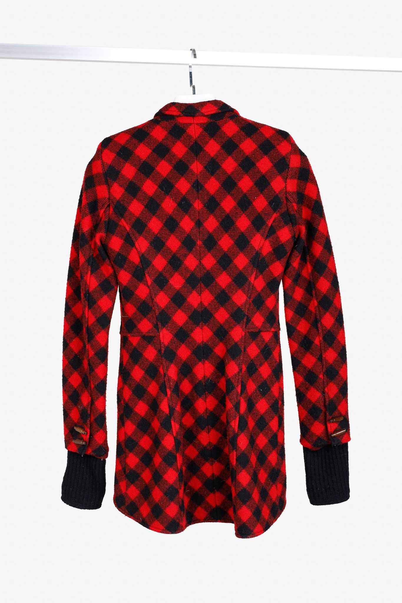 SMYTHE Smythe AW/11 Red Buffalo Check Riding Jacket Size M / US 6-8 / IT 42-44 - 2 Thumbnail