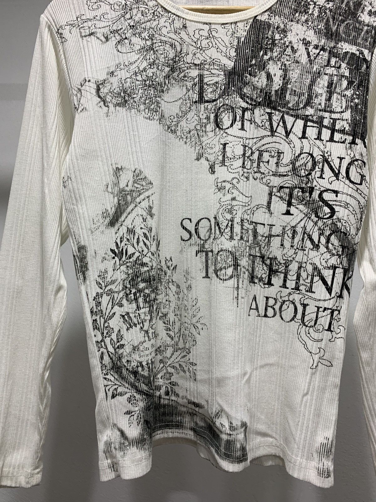 Hysteric Glamour In the Attic Poem Punk Printed Pleated Knit Size US M / EU 48-50 / 2 - 6 Thumbnail