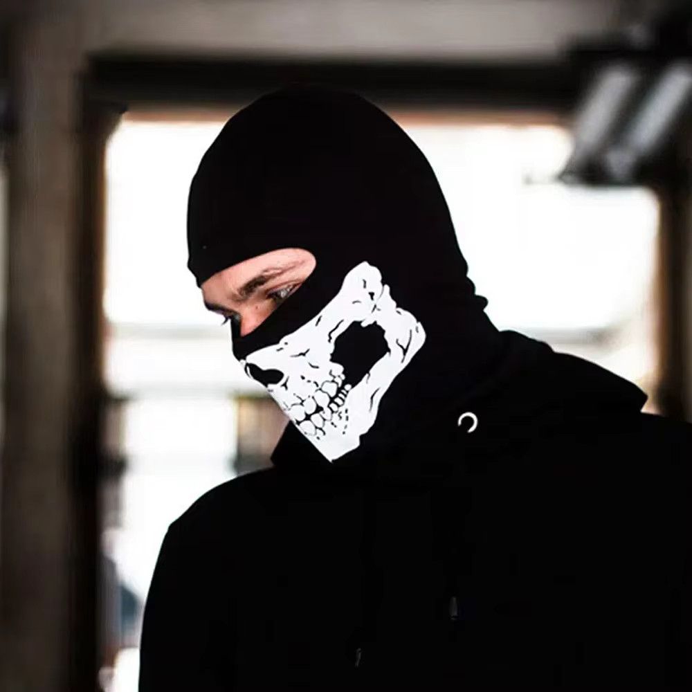 Other Halloween Skull Ghost Full Face Bike Size ONE SIZE - 4 Thumbnail