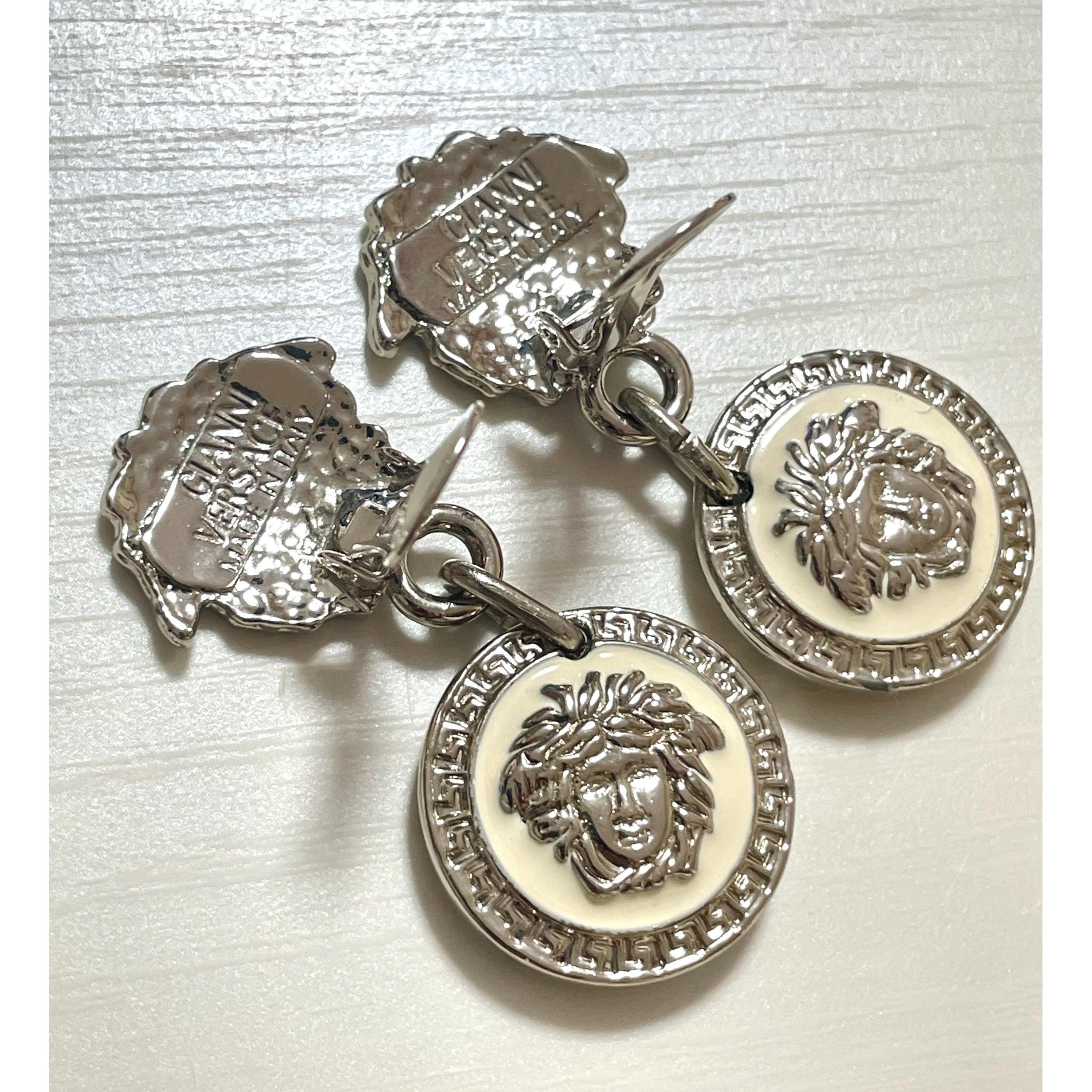 Versace Vintage Gianni Versace medusa face motif dangle earrings Size ONE SIZE - 8 Thumbnail