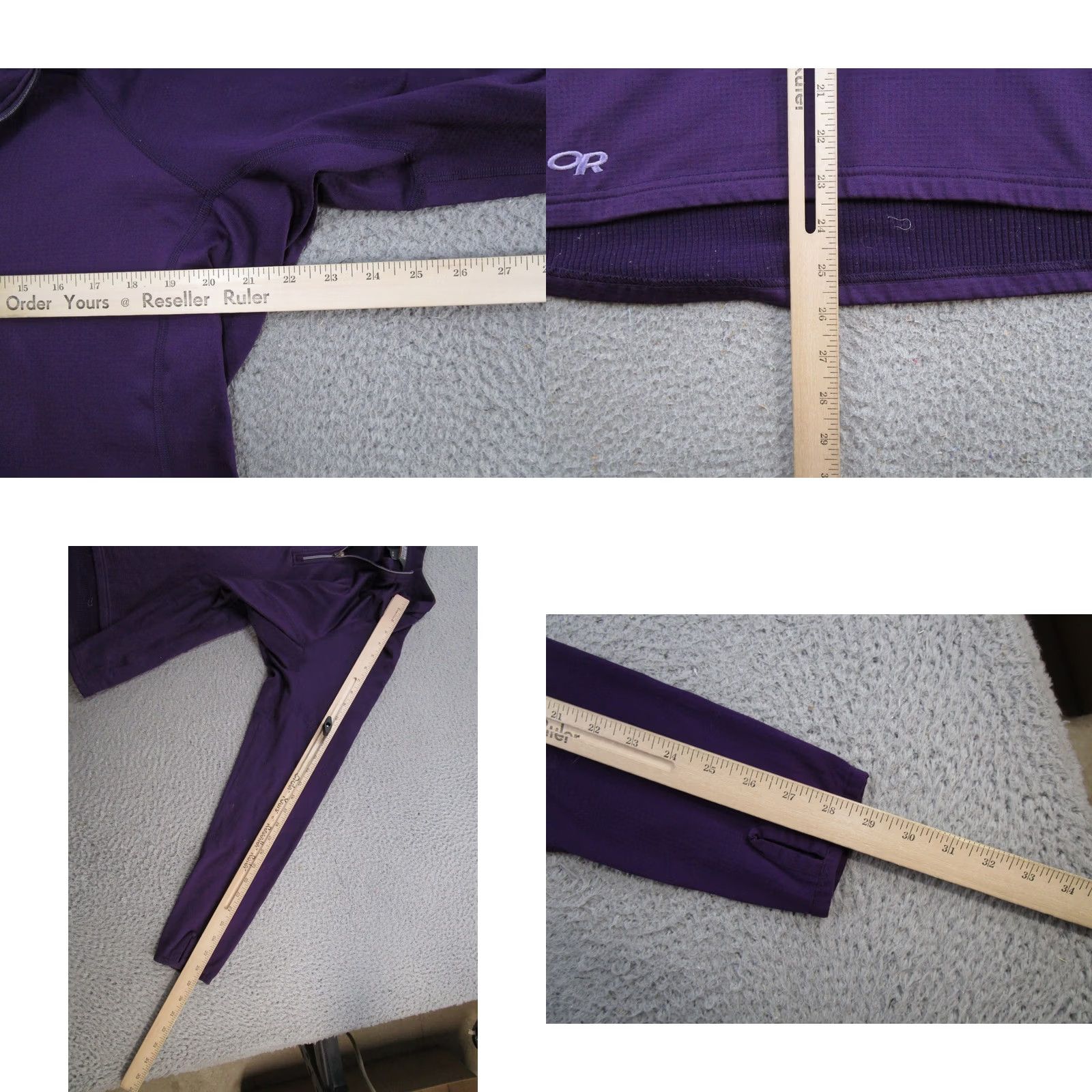 Outdoor Research Outdoor Research Purple 1/4 Zip Pullover Womens XL Thermal Waffle Knit Humid? Size XL / US 12-14 / IT 48-50 - 8 Thumbnail