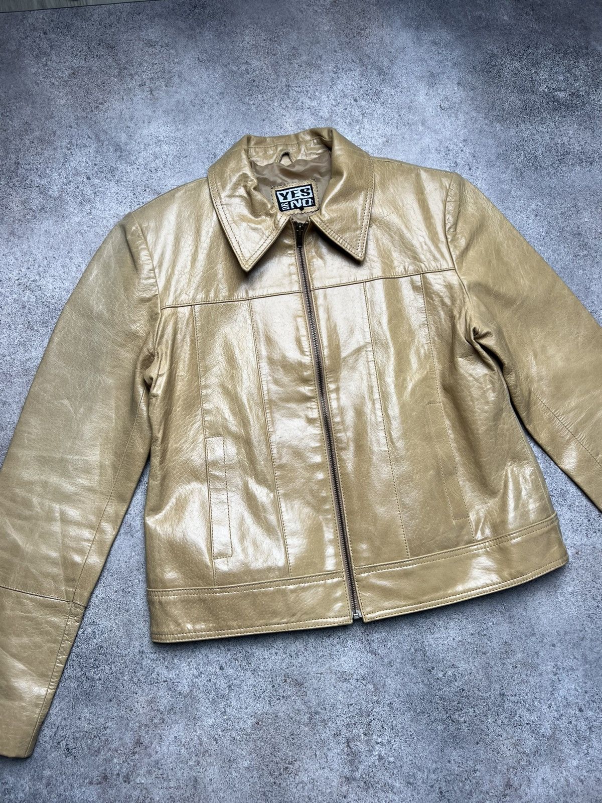 Leather × Vintage Yes or no vintage leather jacket Size S / US 4 / IT 40 - 3 Thumbnail