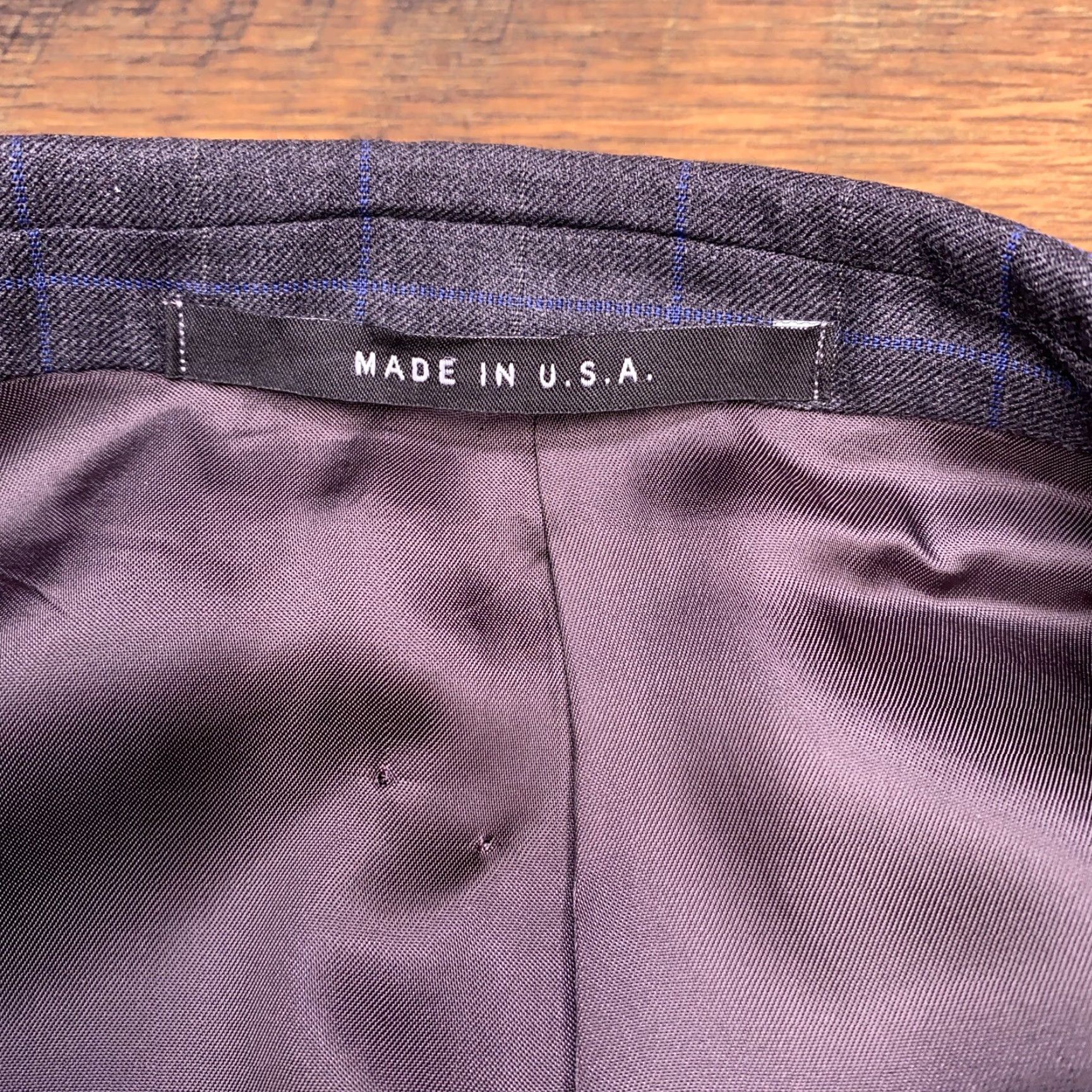 Madison Hickey Freeman Madison Suit Jacket Gray Check Wool Blazer 44 Long Mens Regular Notch Double-Vented Two-Button Front Vintage? (No) Size 44R - 5 Thumbnail