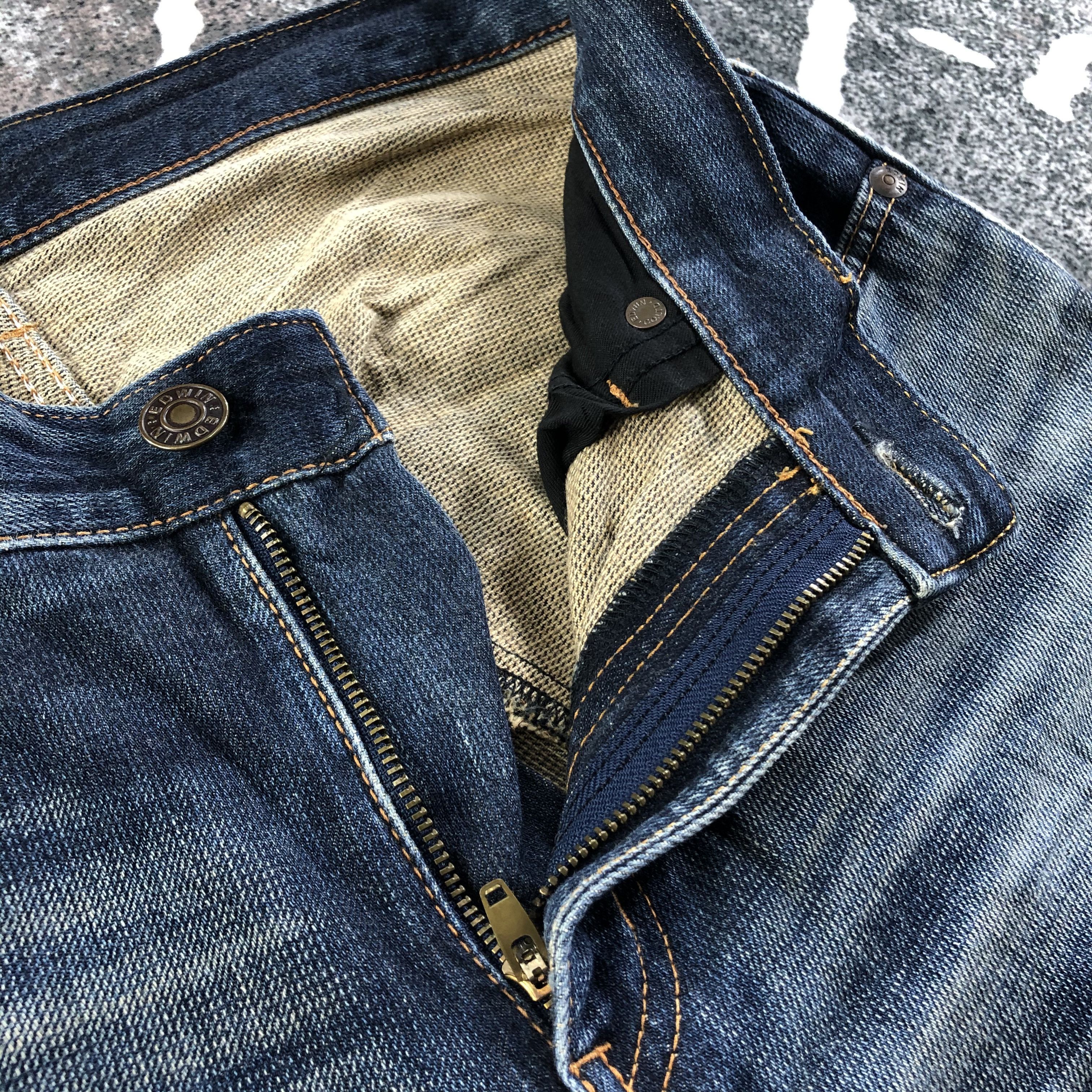Edwin Edwin 503 Jeans Faded Blue Denim KJ1708 Size US 36 / EU 52 - 10 Thumbnail