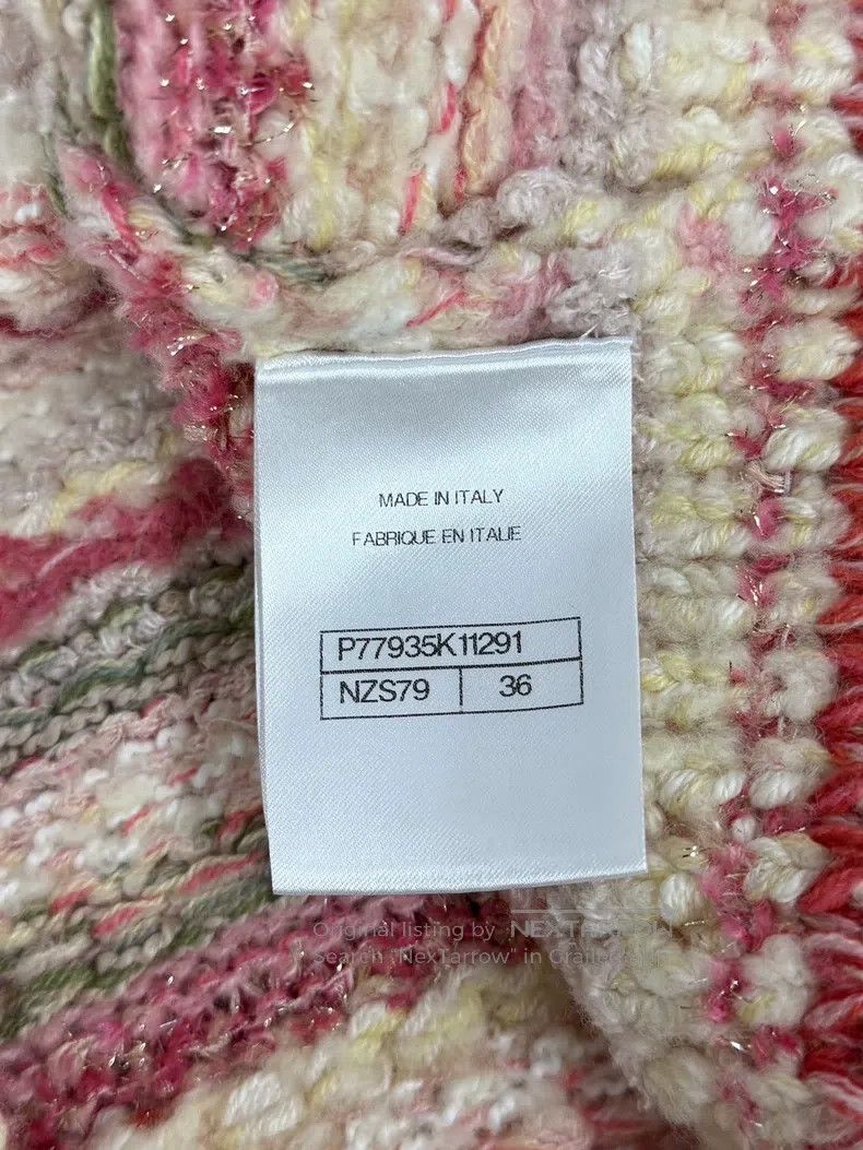Chanel Chanel 24B pink striped bow button cardigan vest Size XS / US 0-2 / IT 36-38 - 5 Thumbnail