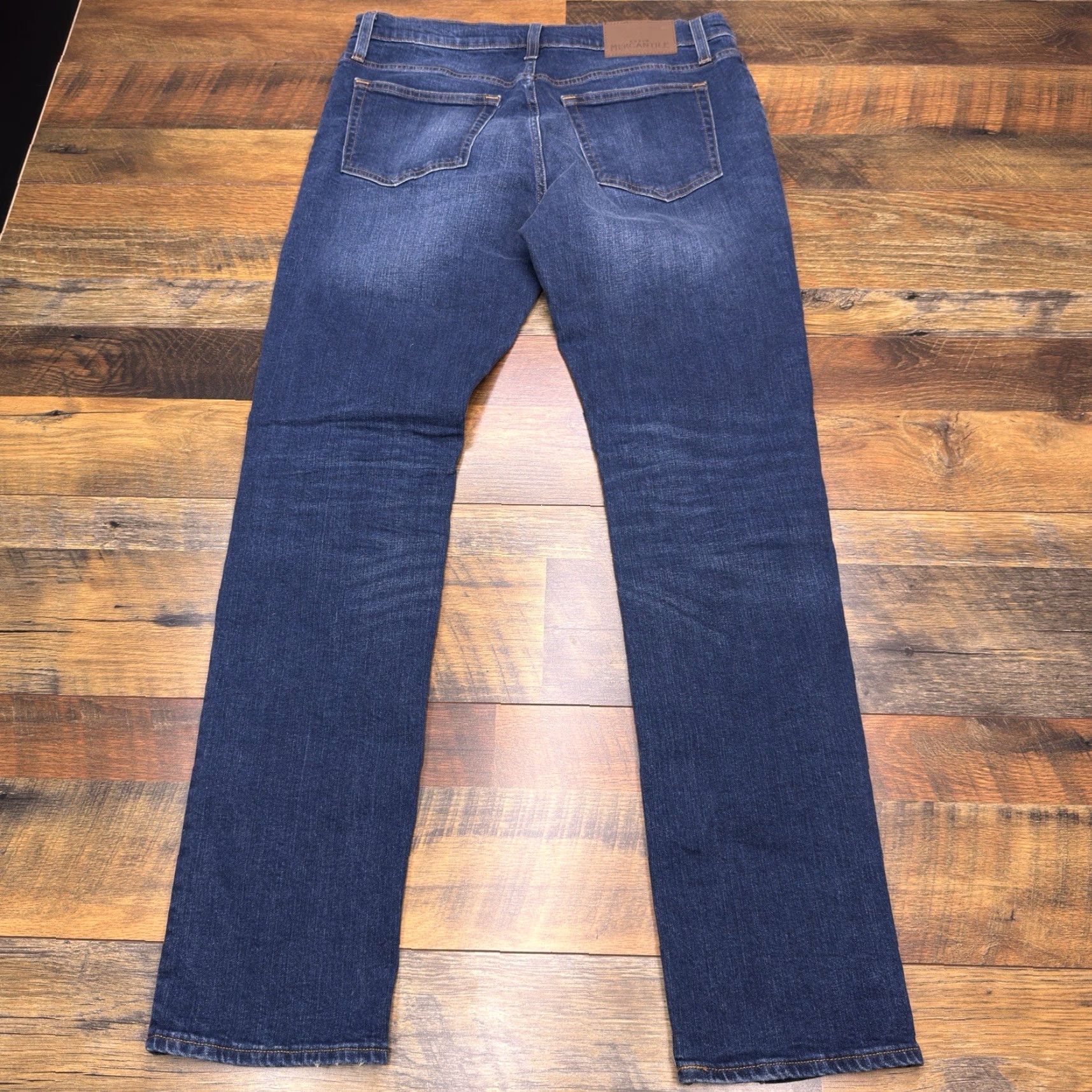 Vintage J Crew Mercantile Flex Jeans Mens 33x32 Slim Mid Rise Stretch Denim Blue 5-Pocket Zip Jeans Mens Slim Stretch Modern New Size US 33 - 3 Thumbnail