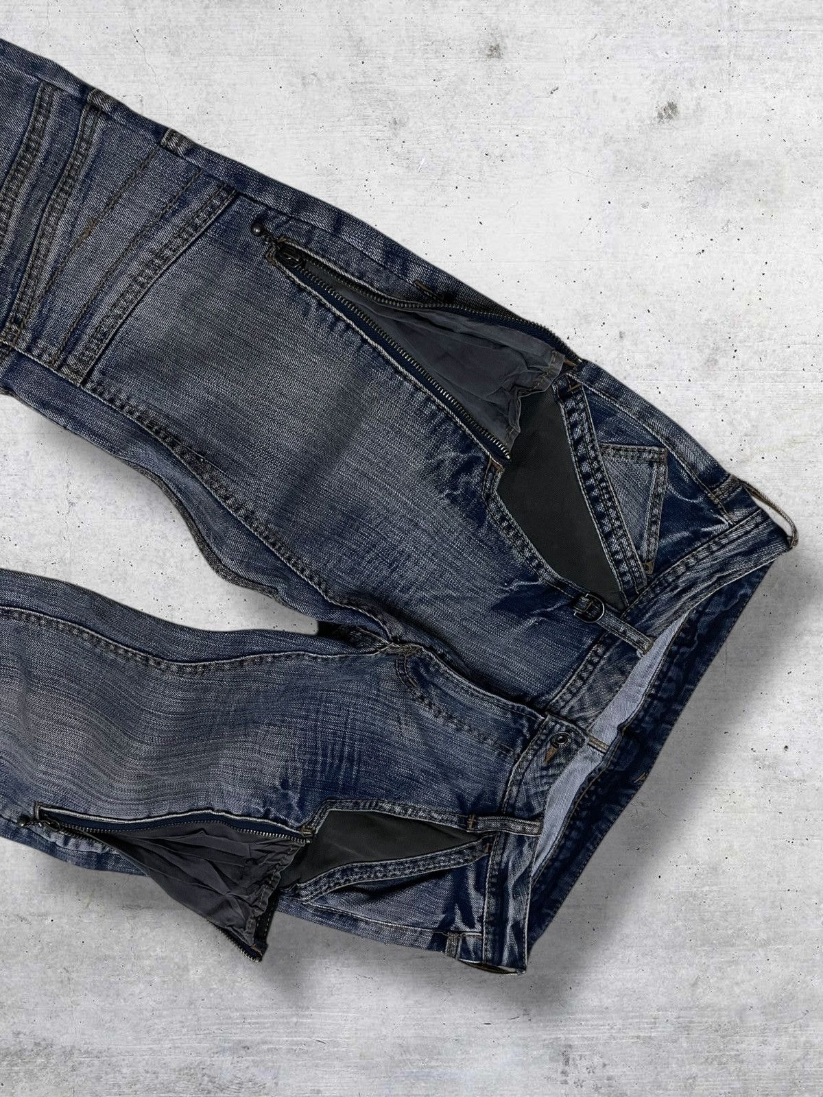 Japanese Brand VINTAGE NICOLE HIDEWAYS JAPAN DESIGNER BIKERSTYLE PUNK DENIM Size US 32 / EU 48 - 8 Thumbnail