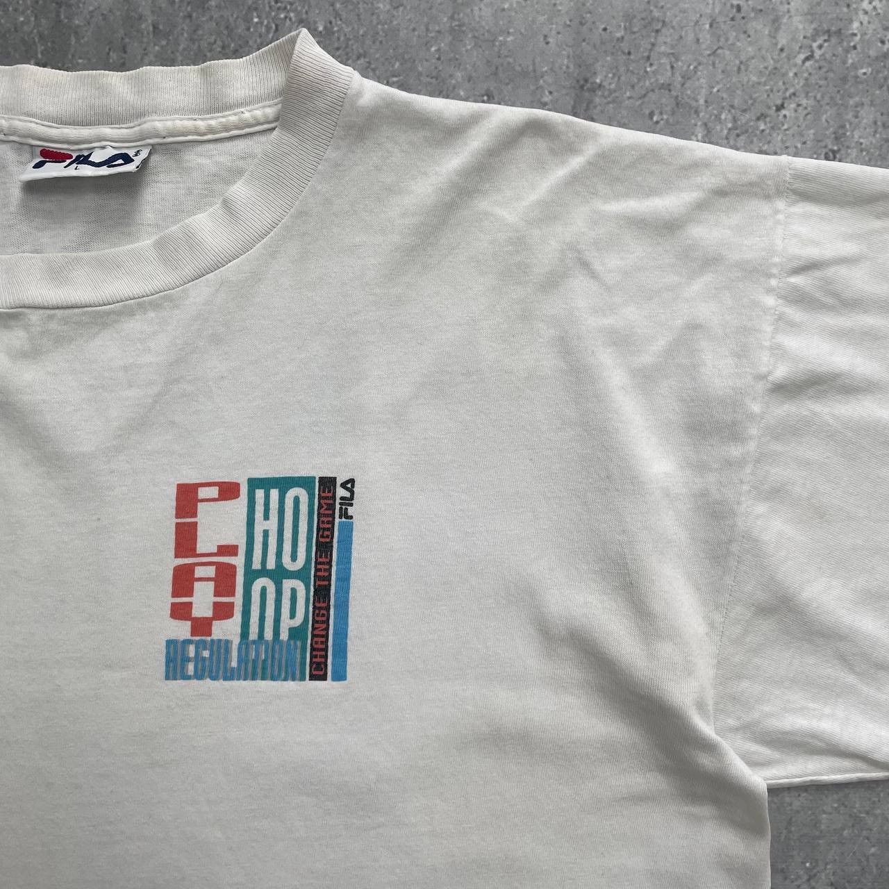 Fila × Vintage Vintage 90s Fila Basketball Change The Game T Shirt White XL Size US XL / EU 56 / 4 - 5 Thumbnail