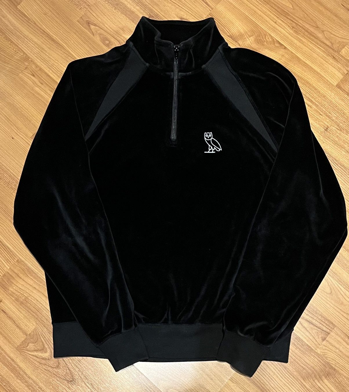 October's Very Own OVO Velours Sweatshirt Halfzip Black Size US M / EU 48-50 / 2 - 1 Thumbnail