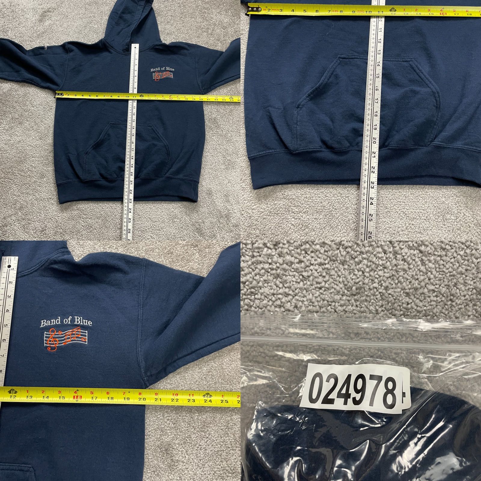 Gildan Gildan Heavy Blend Hoodie Pullover Sweatshirt Unisex Small Blue Graphic Fleece Size US S / EU 44-46 / 1 - 8 Thumbnail