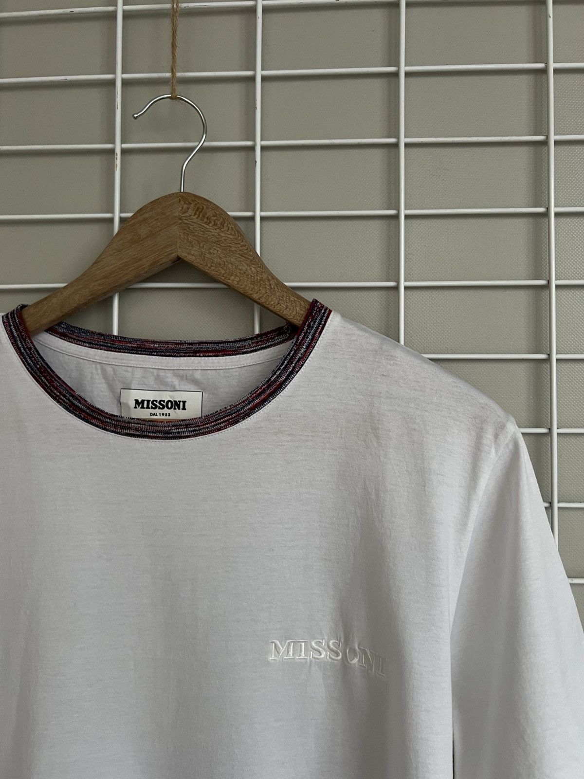 Missoni Missoni Space Dyed Collar T-Shirt Mens Size M Short Sleeve Size US M / EU 48-50 / 2 - 6 Thumbnail
