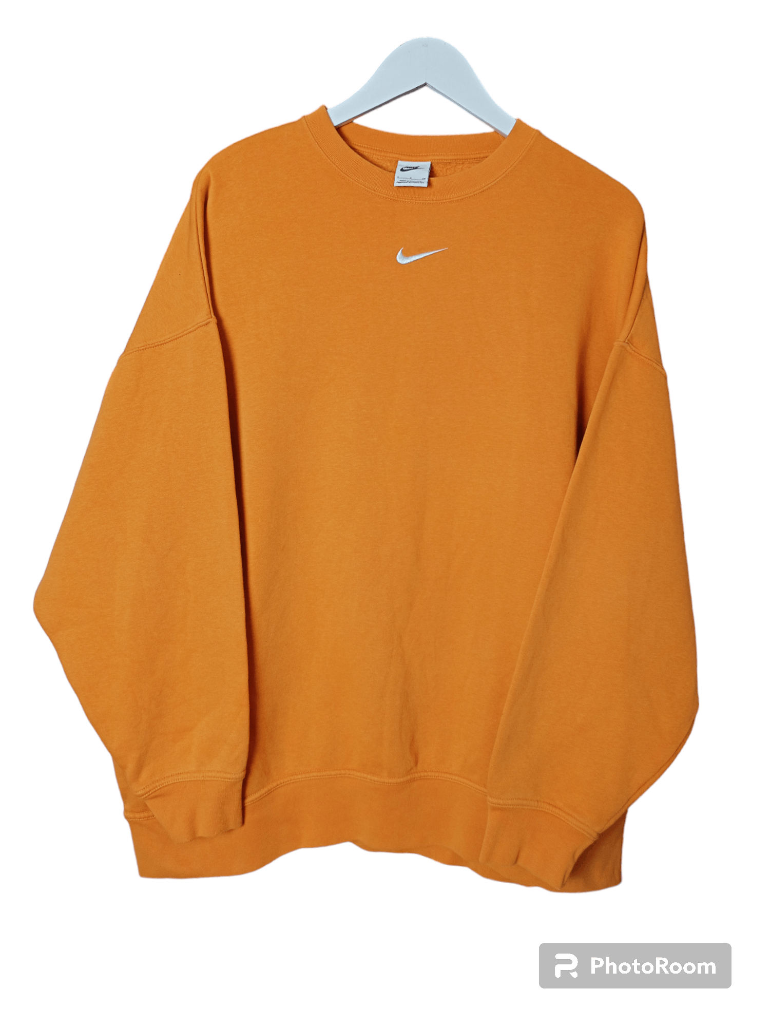 image of Fleece Nike Sweatshirt Essentials Crewneck Sportswear in Orange, Women's (Size Small)