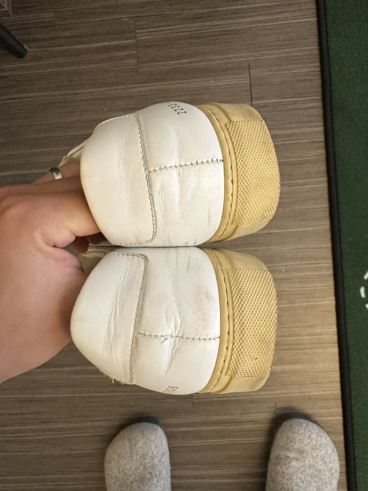 Common Projects COMMON PROJECTS BBall Leather Sneakers in White, Size: 41 Size US 8 / EU 41 - 5 Thumbnail