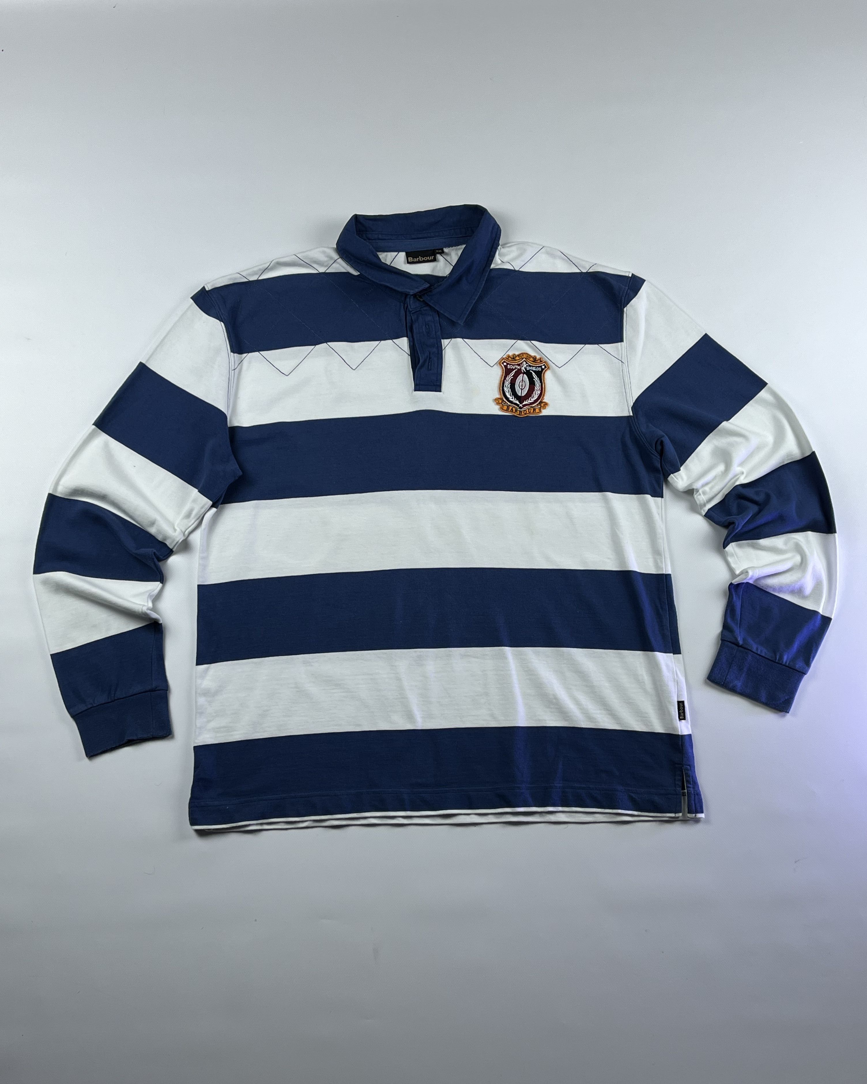Barbour × Vintage Vintage Barbour Rugby Longsleeve Size US XL / EU 56 / 4 - 1 Thumbnail