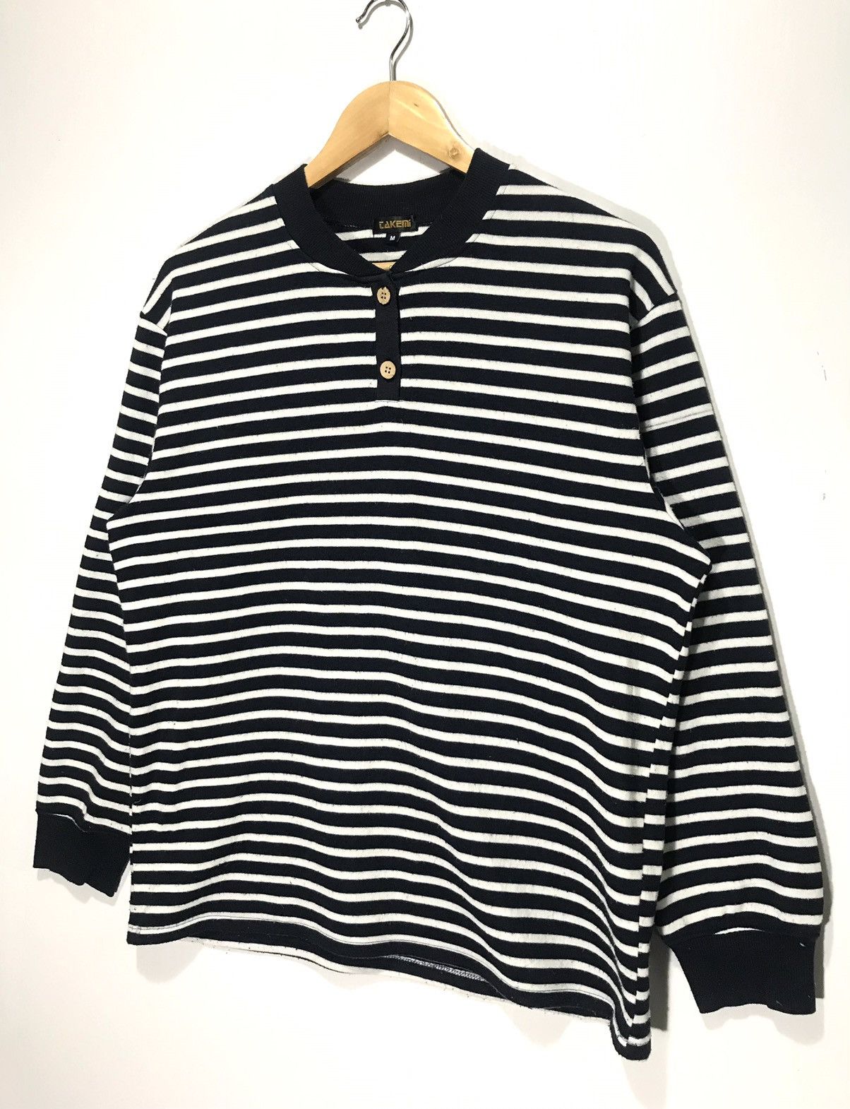 Japanese Brand × OVER THE STRiPES × Takumi Vintage Takemi Stripes Longsleeve Size US M / EU 48-50 / 2 - 3 Thumbnail
