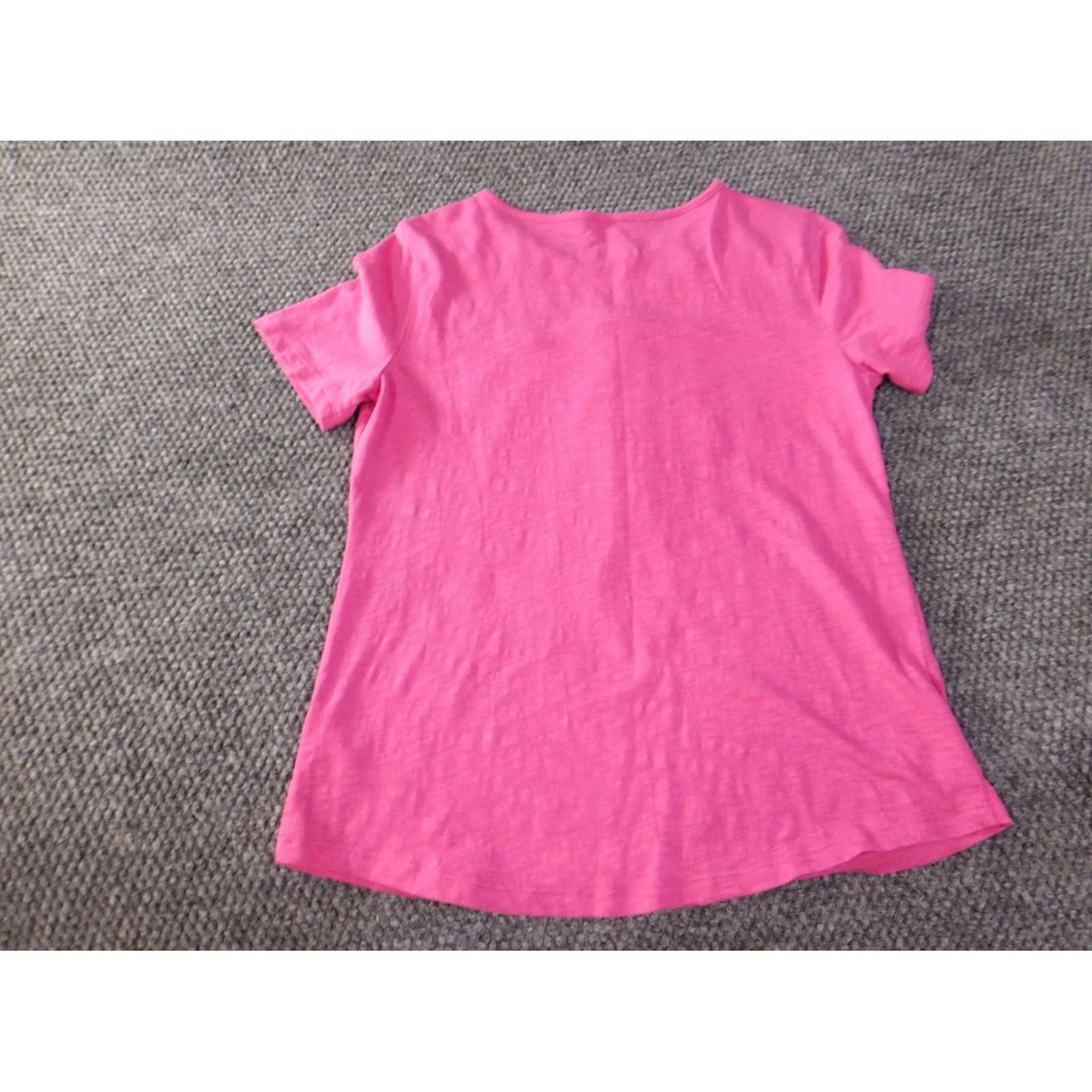 Talbots Talbots Womens PS Petites Pink Modal Stretch Top Blouse Crew Neck Short Sleeve Cotton Size S / US 4 / IT 40 - 7 Thumbnail