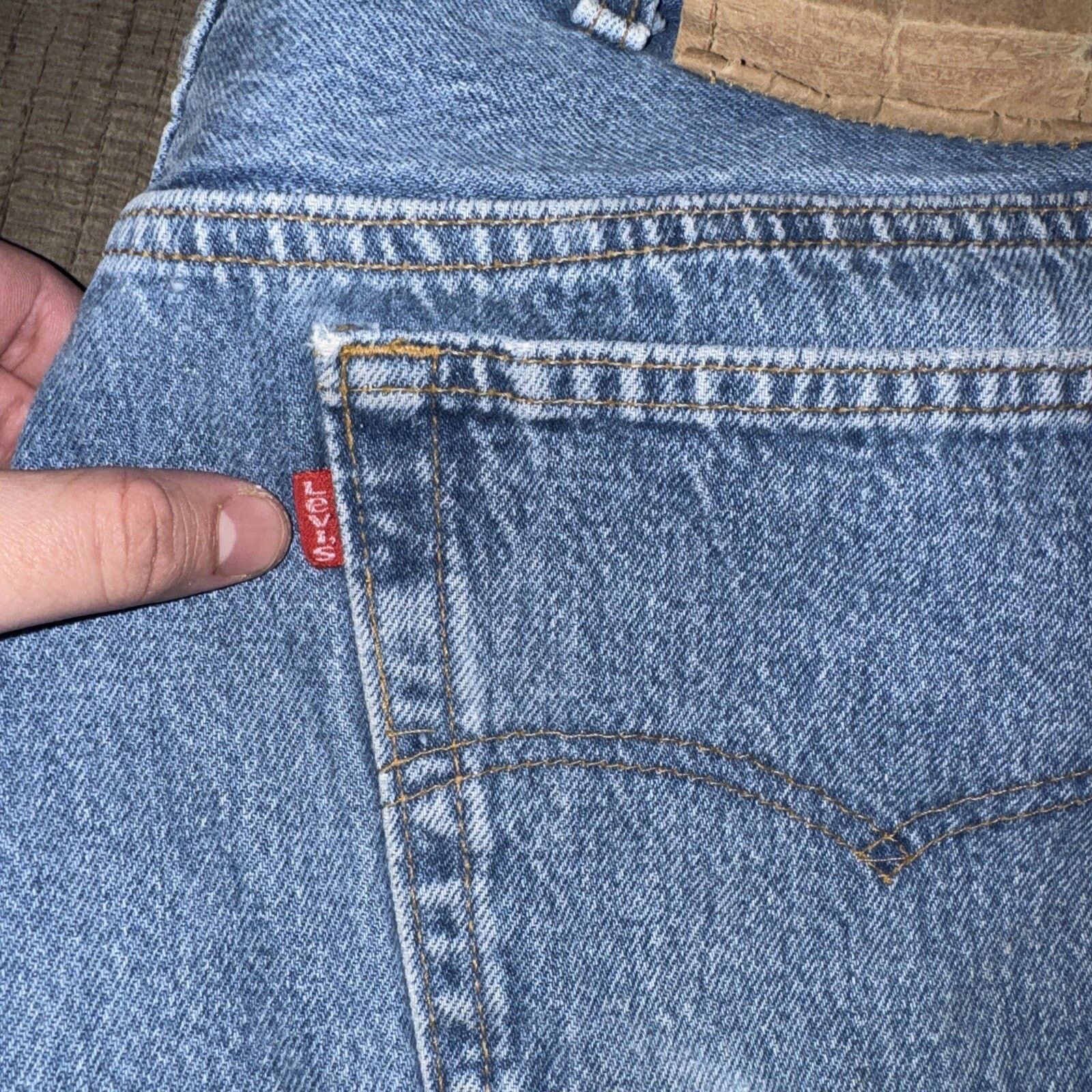 Levi's × Vintage 90s Made In USA Levi’s 501 Denim Light Blue 38x32 Measured Size US 34 / EU 50 - 3 Thumbnail