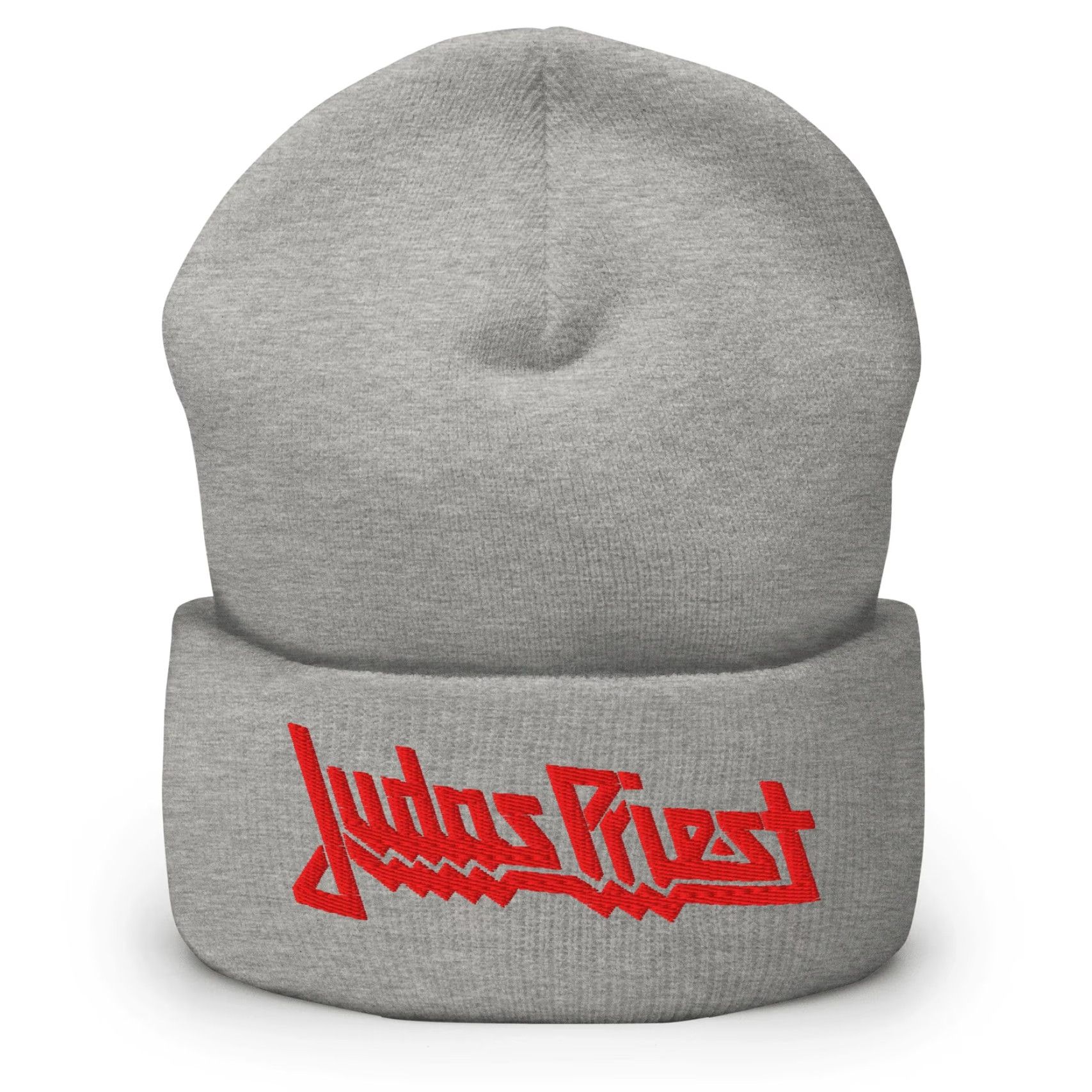 Logo 7 Judas Priest Beanie Hat Grey Officially Licensed Embroidered Logo One Size Men Size ONE SIZE - 3 Thumbnail