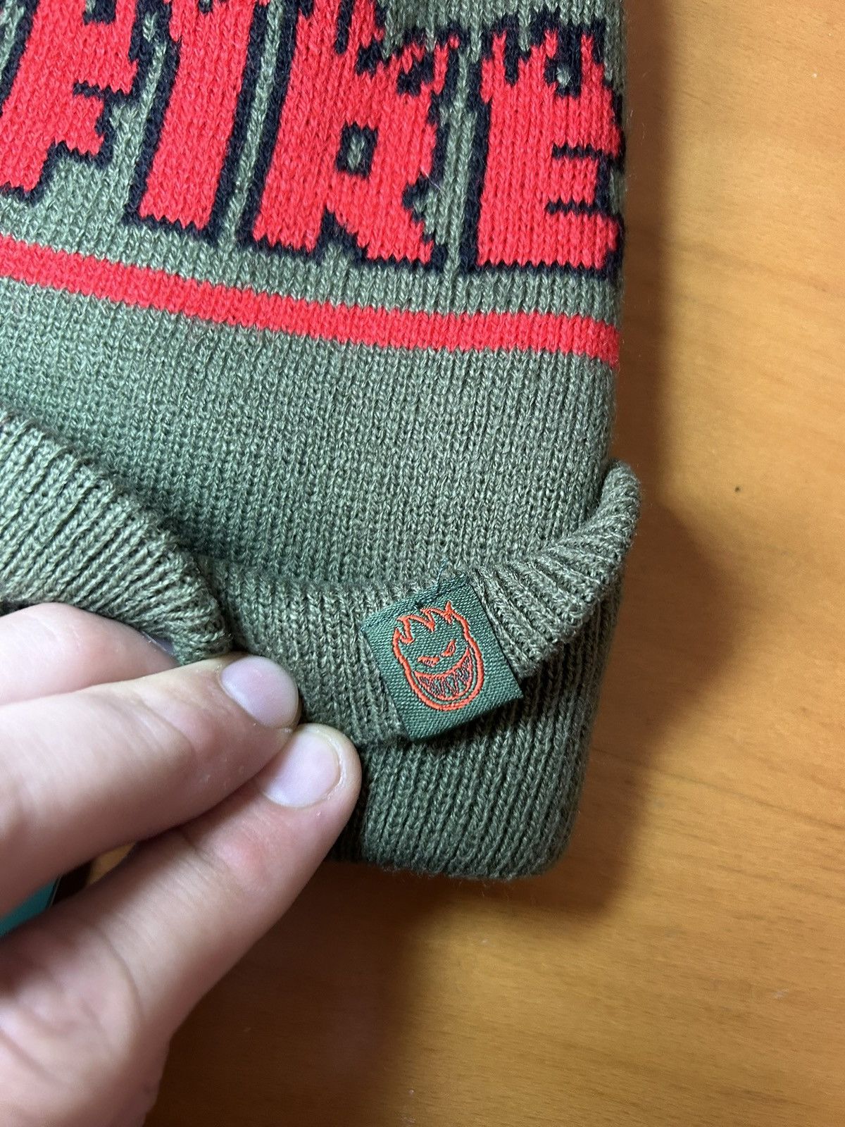 Spitfire Vintage Spitfire flame logo pom pom skater beanie Size ONE SIZE - 4 Thumbnail