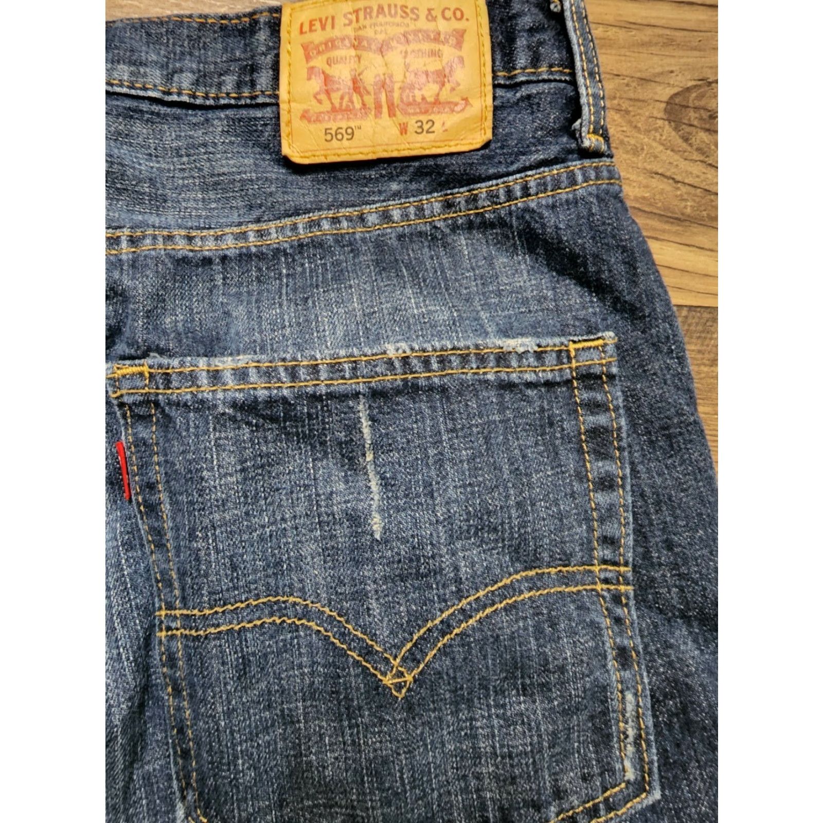 Levi's Levi's 569 Shorts Mens 32 Denim Dark Wash Blue Regular Size US 32 / EU 48 - 2 Thumbnail