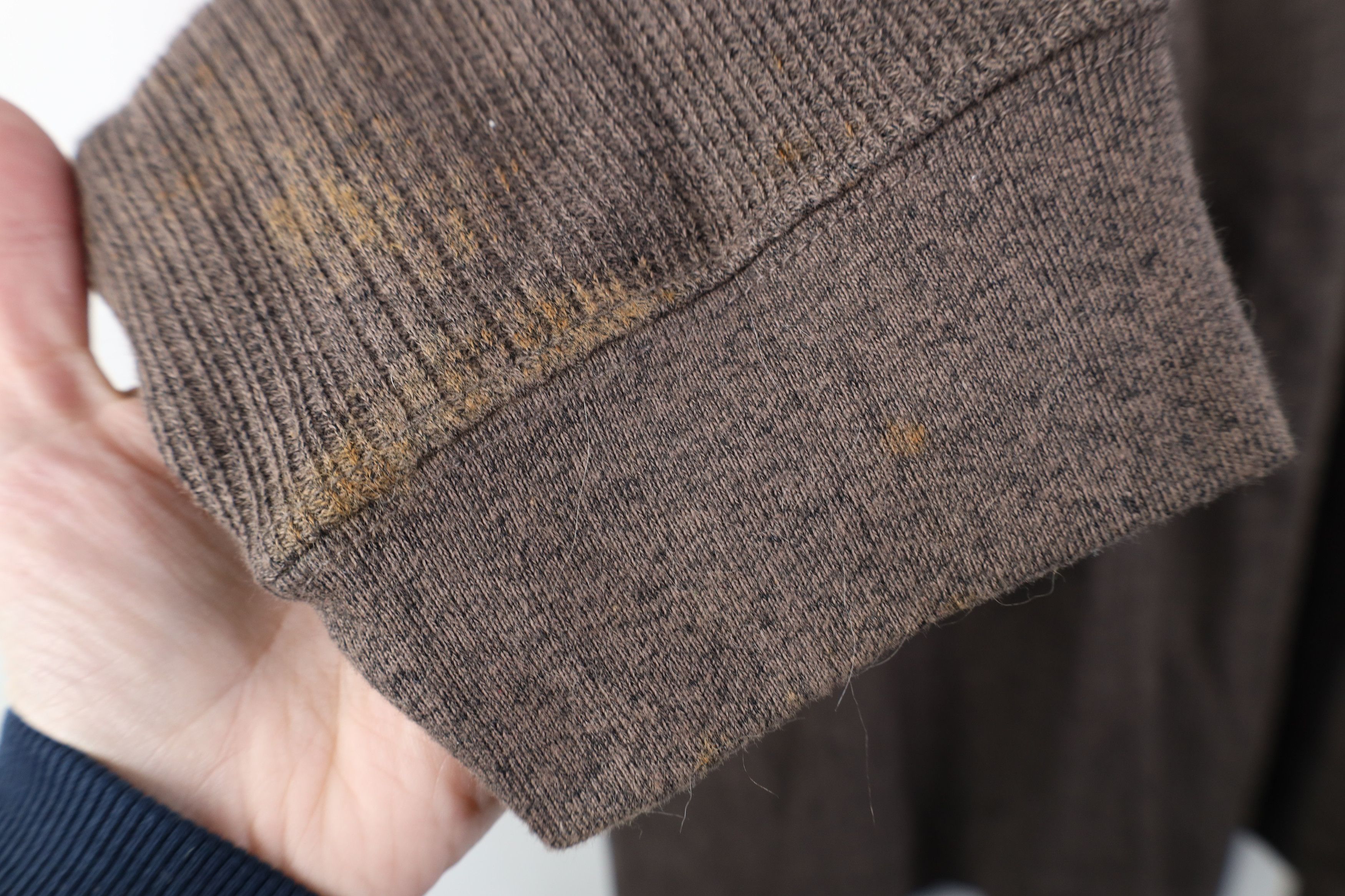Vintage Vintage 90s Streetwear Ribbed Knit Long Sleeve Polo Brown Size US XL / EU 56 / 4 - 10 Thumbnail