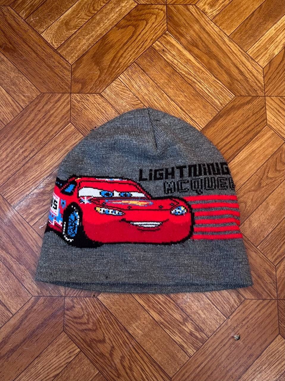 Japanese Brand × Vintage Y2k Lightning McQueen Beanie Hat Car Big Logo 00s Size ONE SIZE - 2 Thumbnail