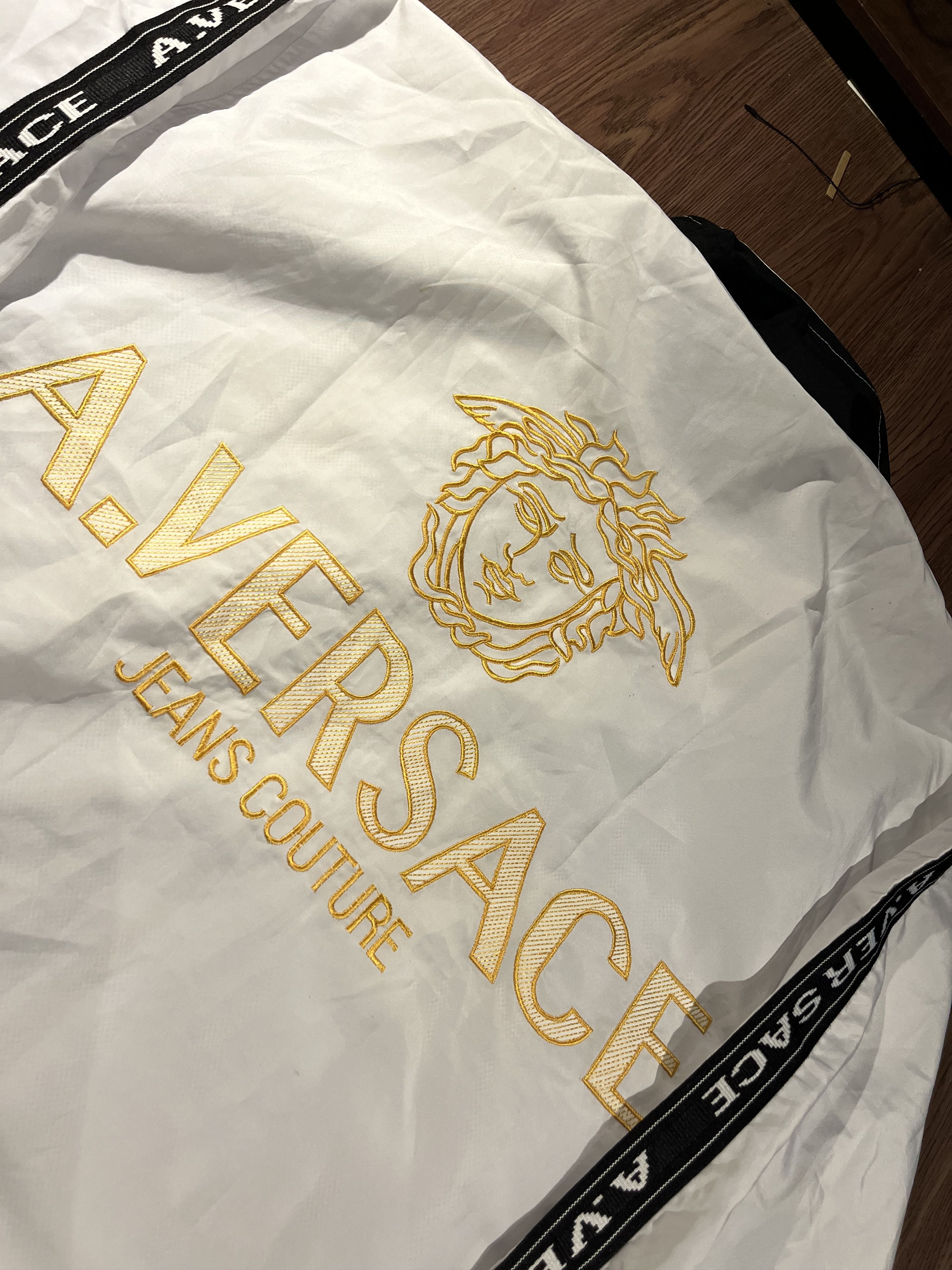 Japanese Brand Alfredo Versace Big Logo Coach Jacket Size US XL / EU 56 / 4 - 2 Thumbnail