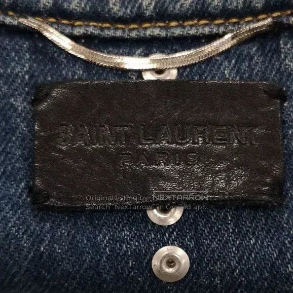 Saint Laurent Paris Saint Laurent SLP 15SS Runway Blue Studded Denim Jacket. Size US XS / EU 42 / 0 - 8 Thumbnail