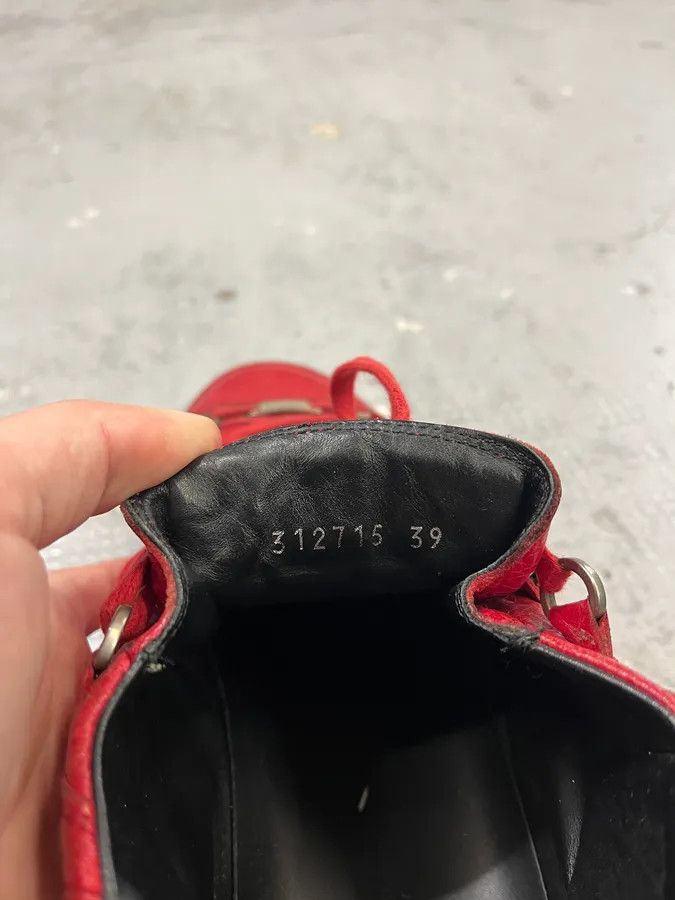 Balenciaga Balenciaga Arena Red Leather High-Top Sneakers Size US 7.5 / EU 40-41 - 7 Thumbnail