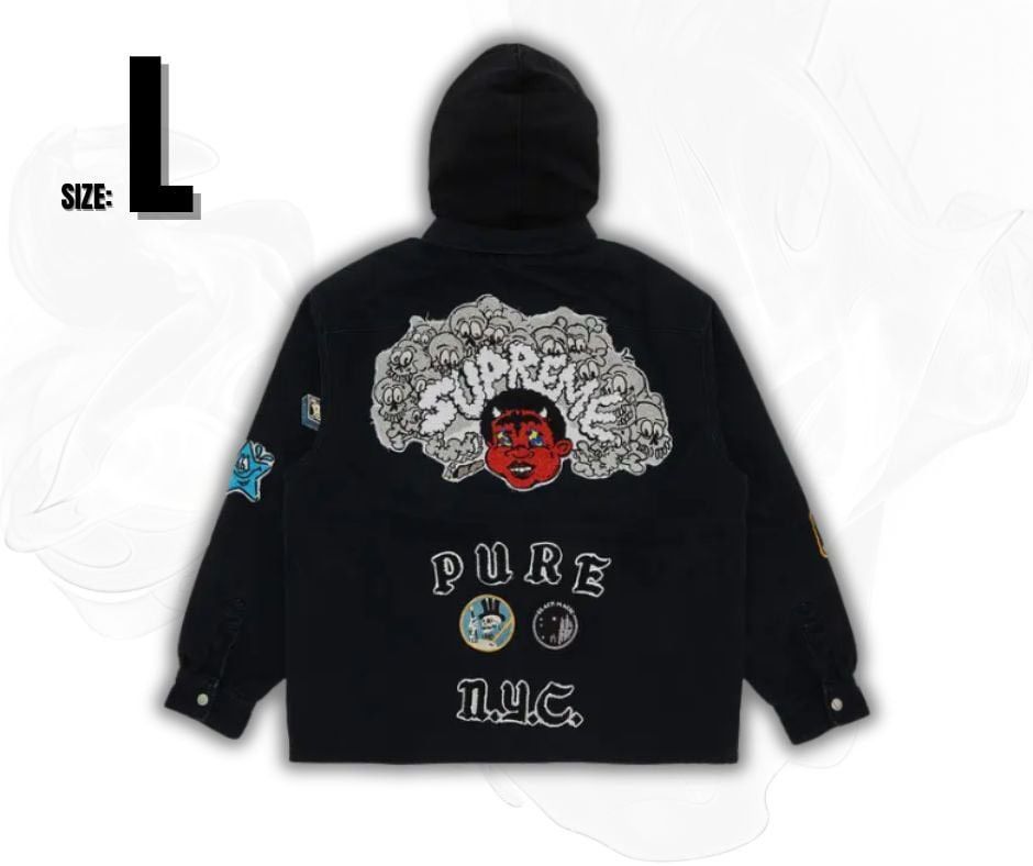 Supreme Supreme Patches Hooded Zip Up Shirt Size US L / EU 52-54 / 3 - 1 Thumbnail