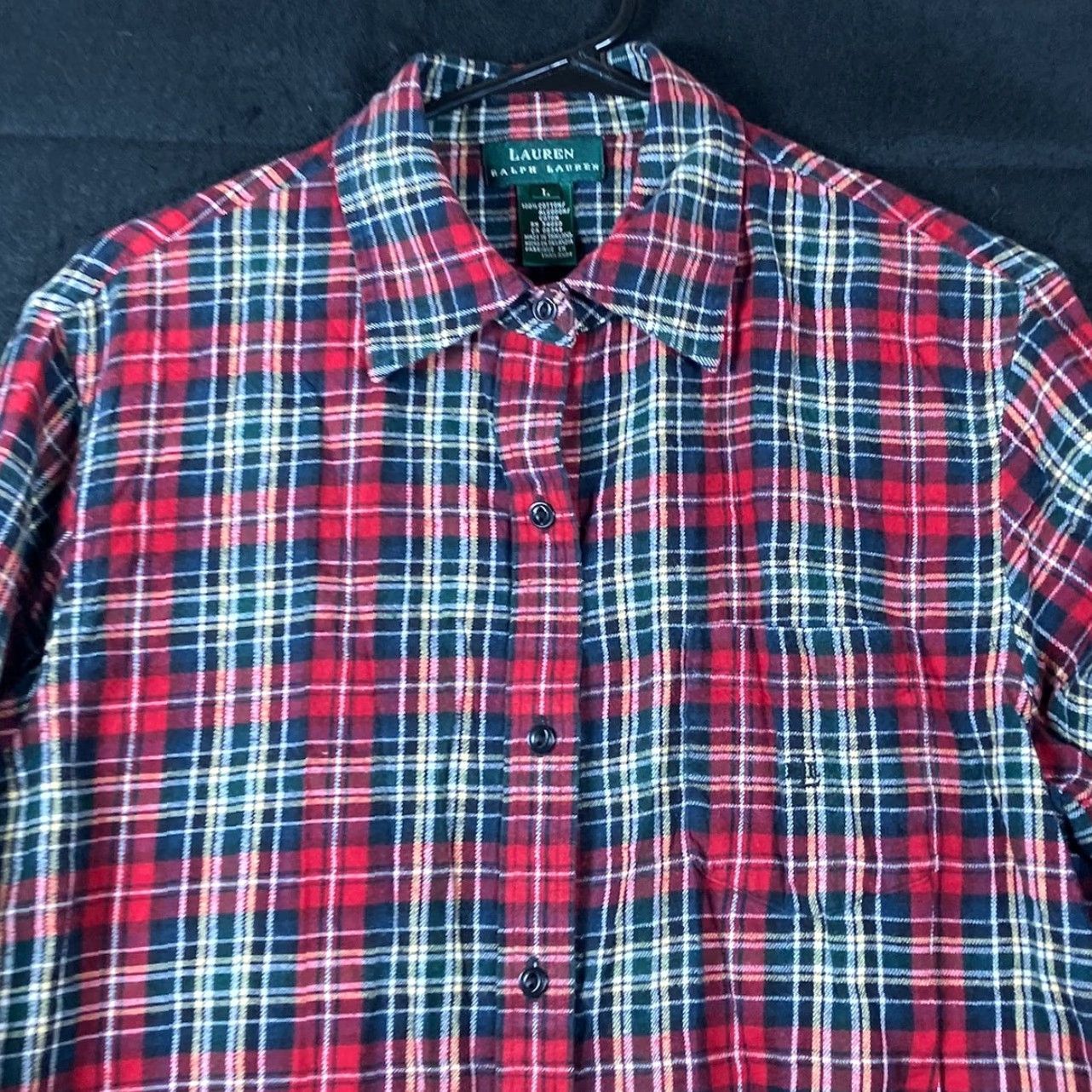 Ralph Lauren Ralph Lauren Mens Shirt Red Multicolored Plaid Button Down 100% Cotton Large Size US L / EU 52-54 / 3 - 2 Thumbnail