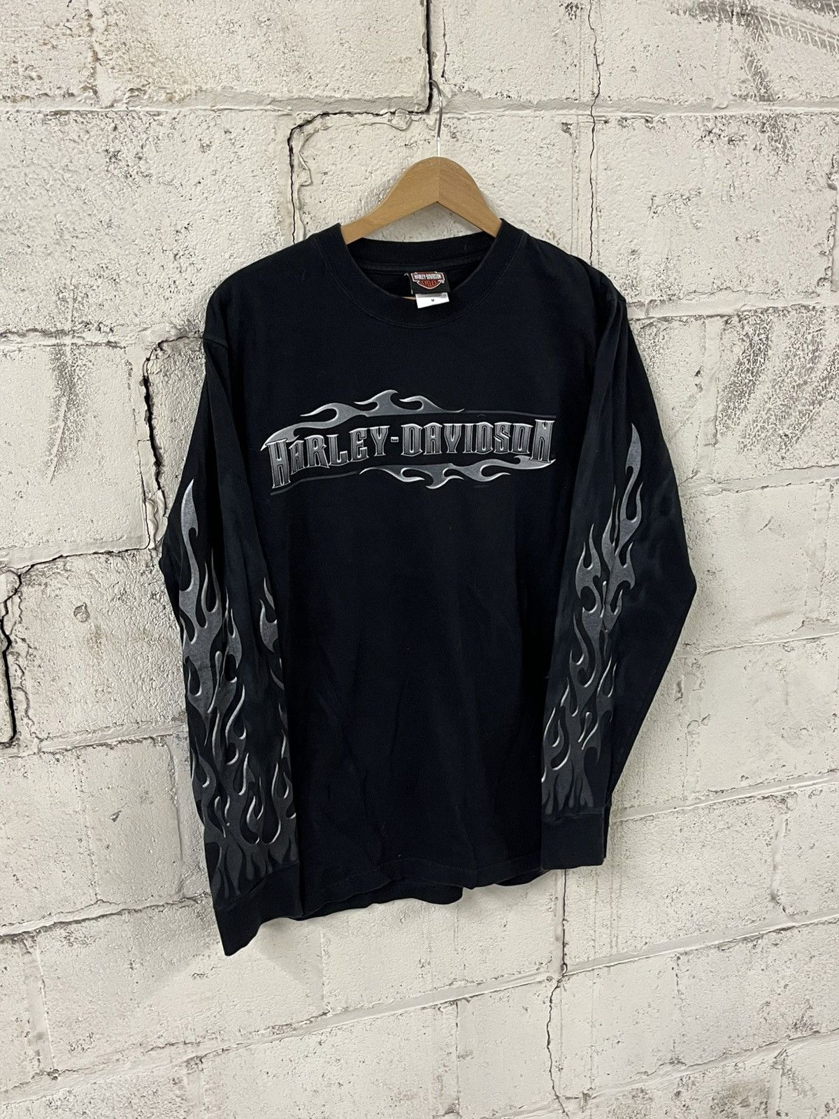 Harley Davidson Harley Davidson flame longsleeve rare streetwear hype skater Size US M / EU 48-50 / 2 - 3 Thumbnail