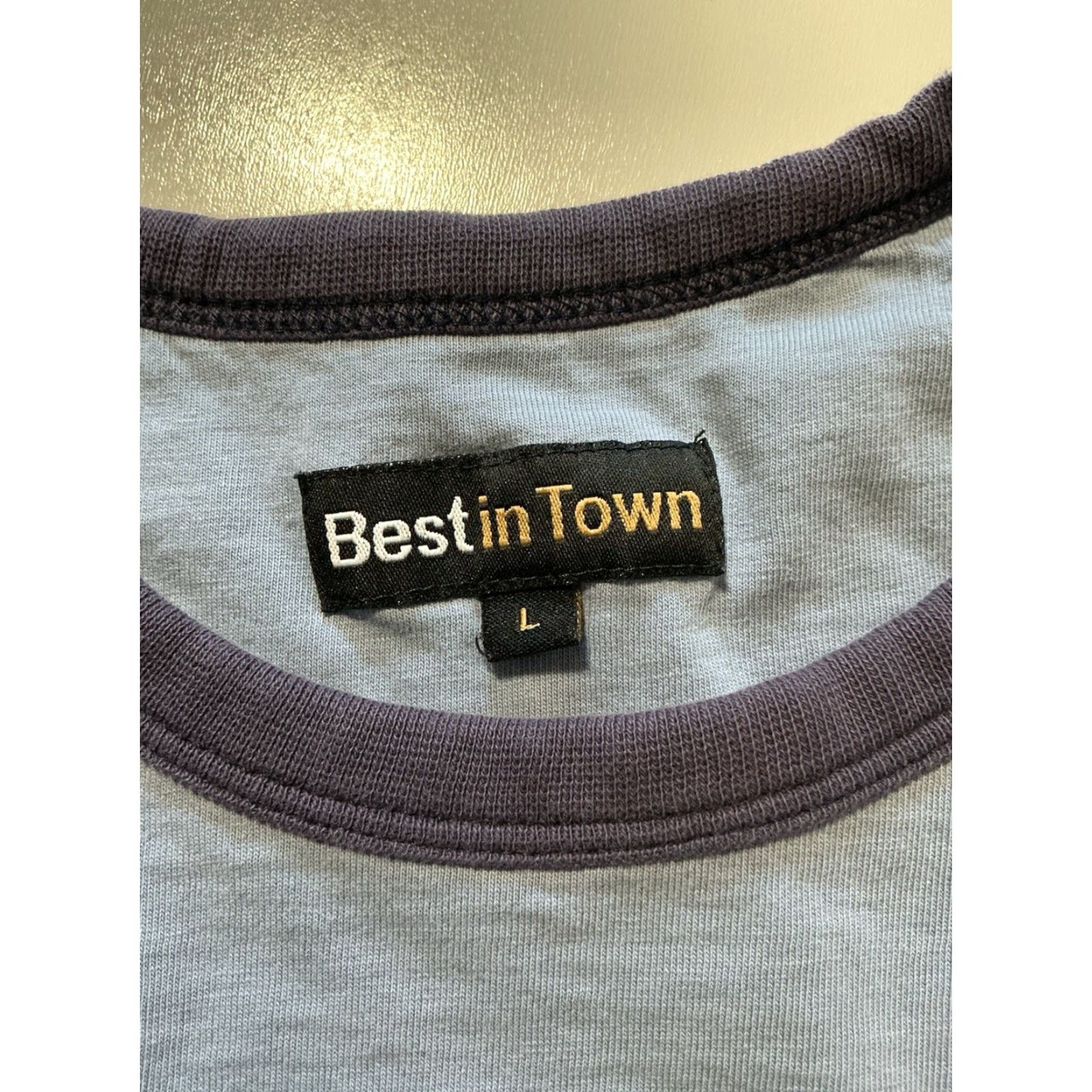 Vintage VINTAGE Best In Town BSS Soundweb London Audio Blue L/S Graphic T-Shirt Sz.L Mens Size US L / EU 52-54 / 3 - 5 Thumbnail