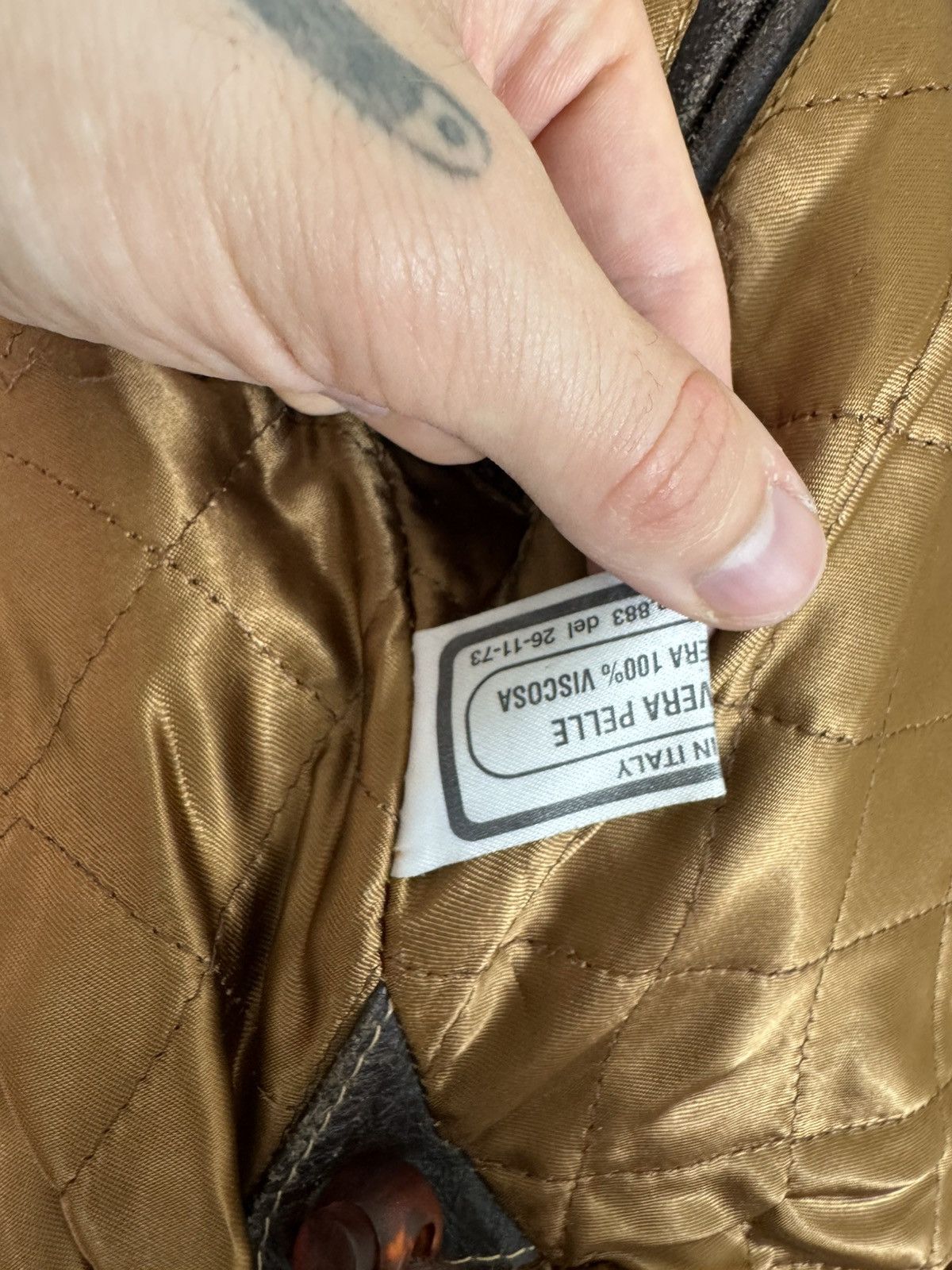 Genuine Leather Vintage 90s Genuine Real Leather Jacket Washed Brown Black Size US M / EU 48-50 / 2 - 8 Thumbnail