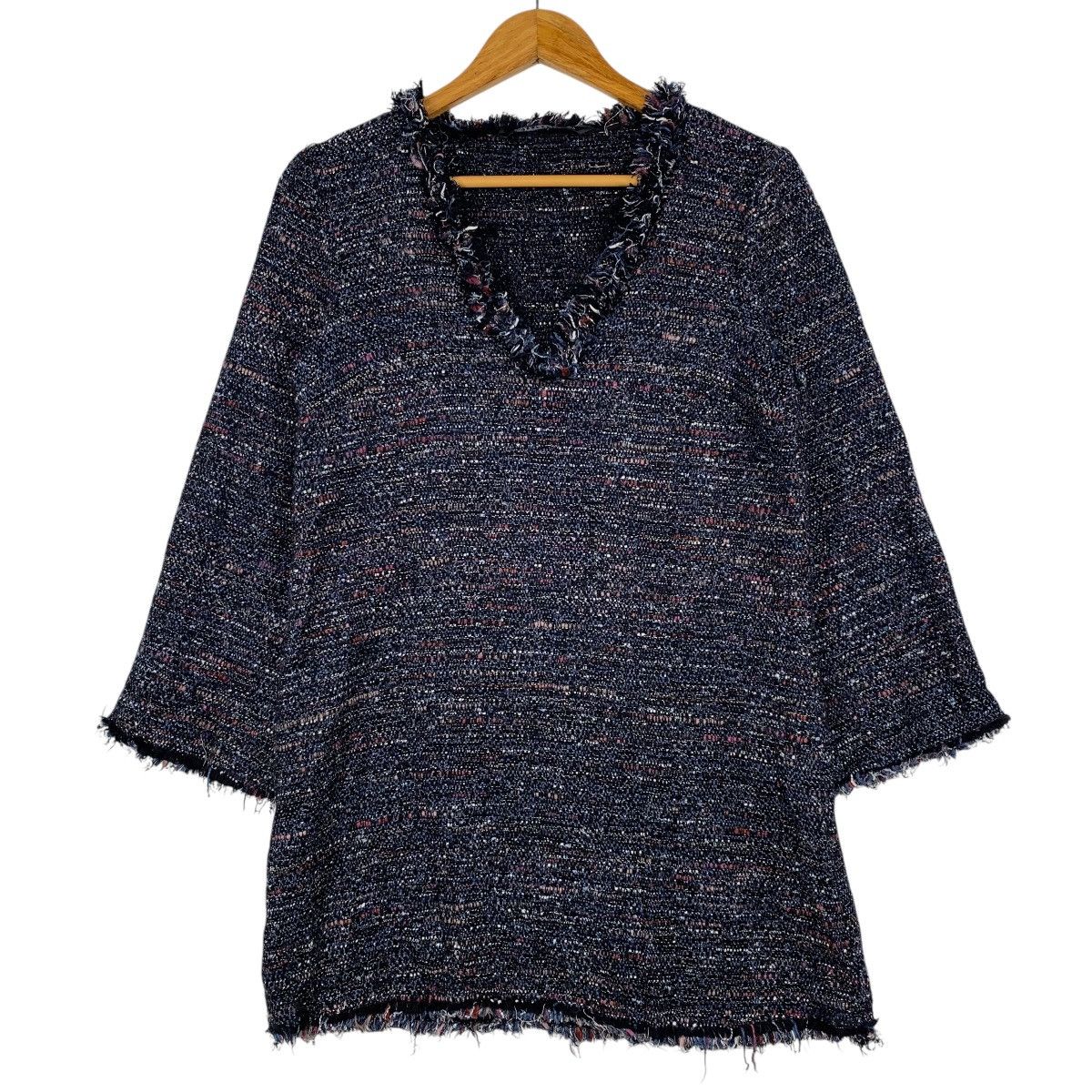 Zara ZARA WOMAN Designer Casualwear V-Neck Knitwear Long Sleeve Size S / US 4 / IT 40 - 1 Thumbnail